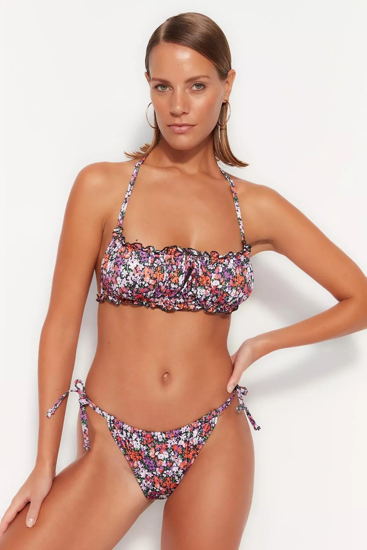 Multicolour Floral Bikini Bottom, , large image number 0