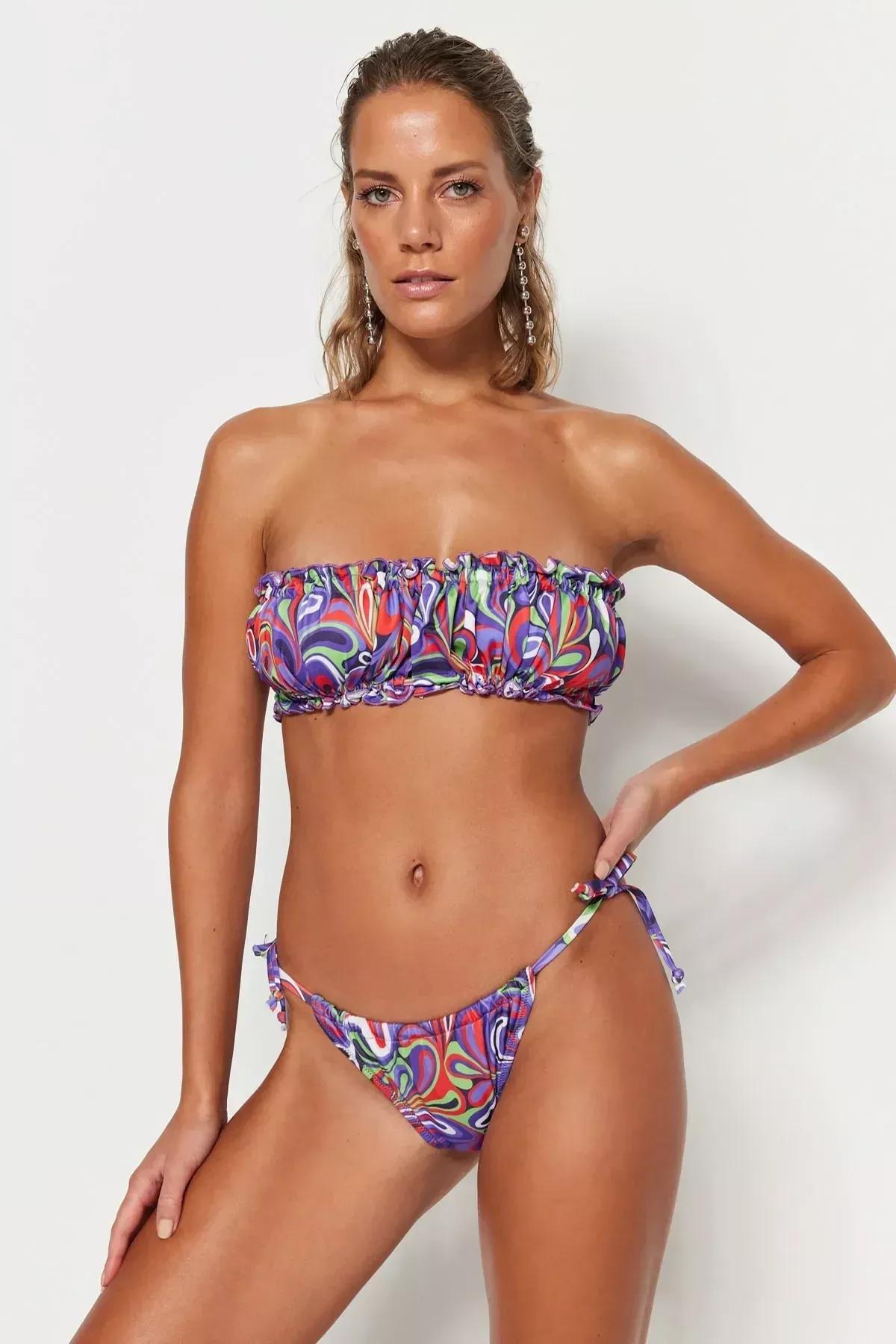 Multicolour Floral Bikini Bottom, , large image number 1