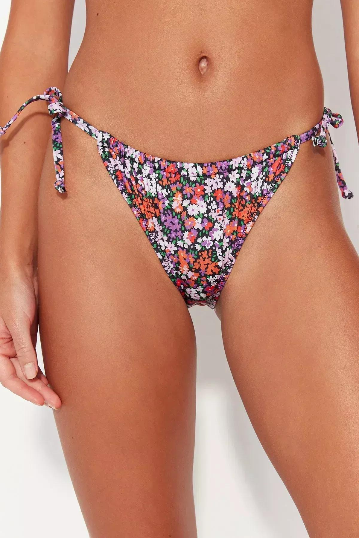 Multicolour Floral Bikini Bottom, , large image number 6