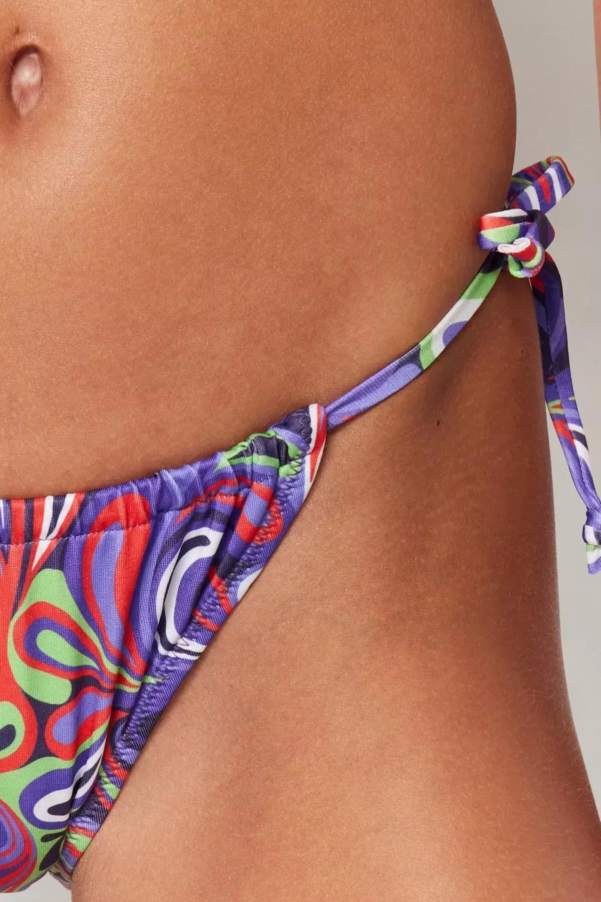 Multicolour Floral Bikini Bottom, , large image number 7