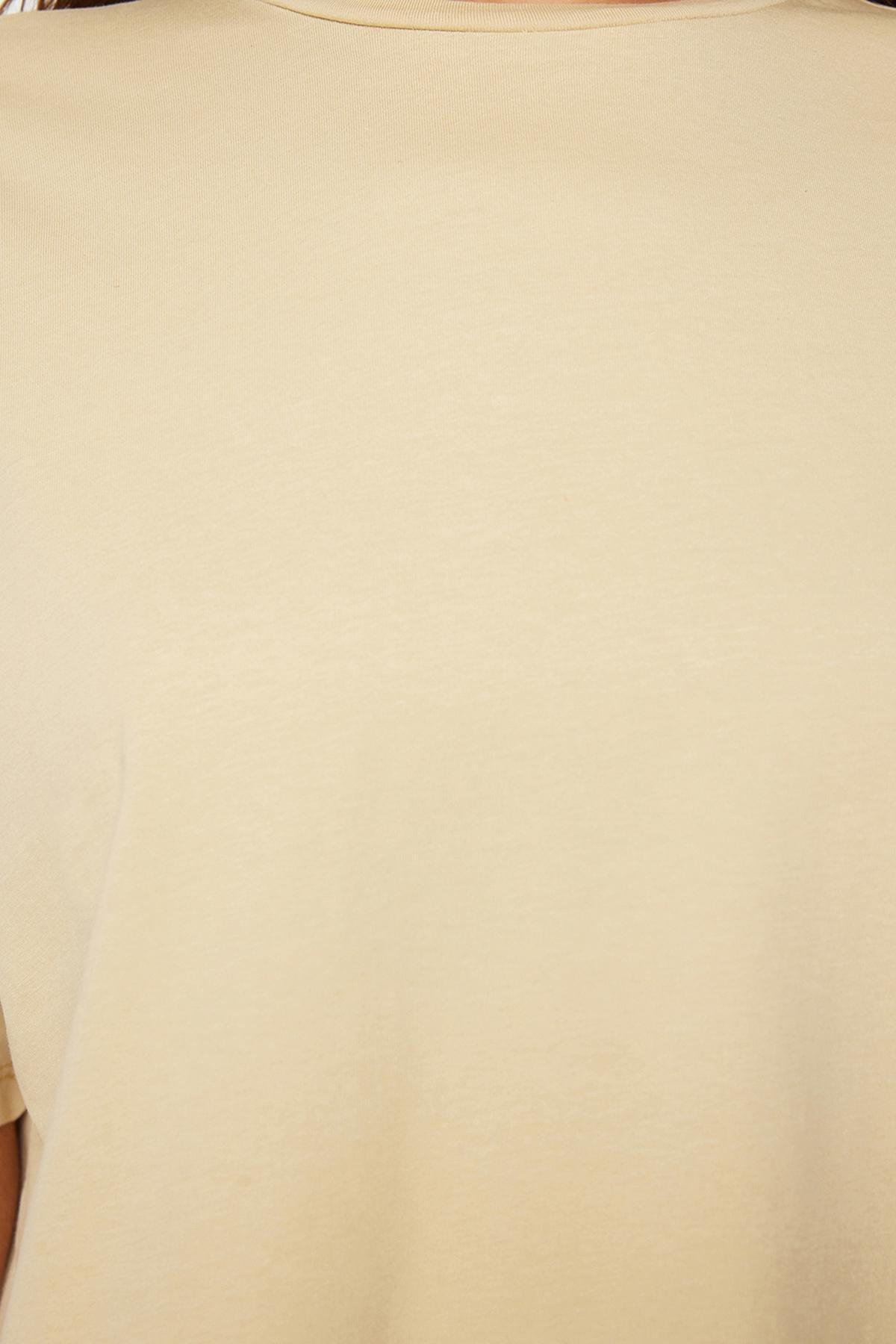 Beige Oversized Crew Neck Knitted T-Shirt, , large image number 3