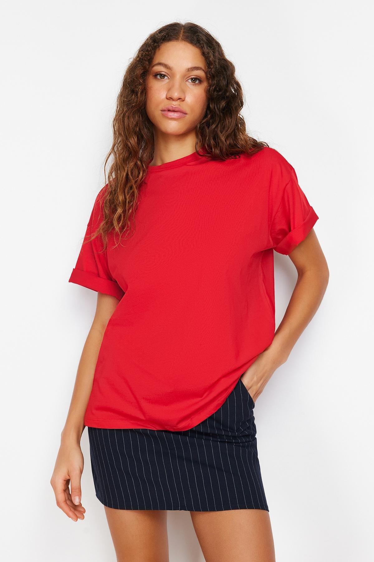 Red Oversized T-Shirt, Red, large image number 2