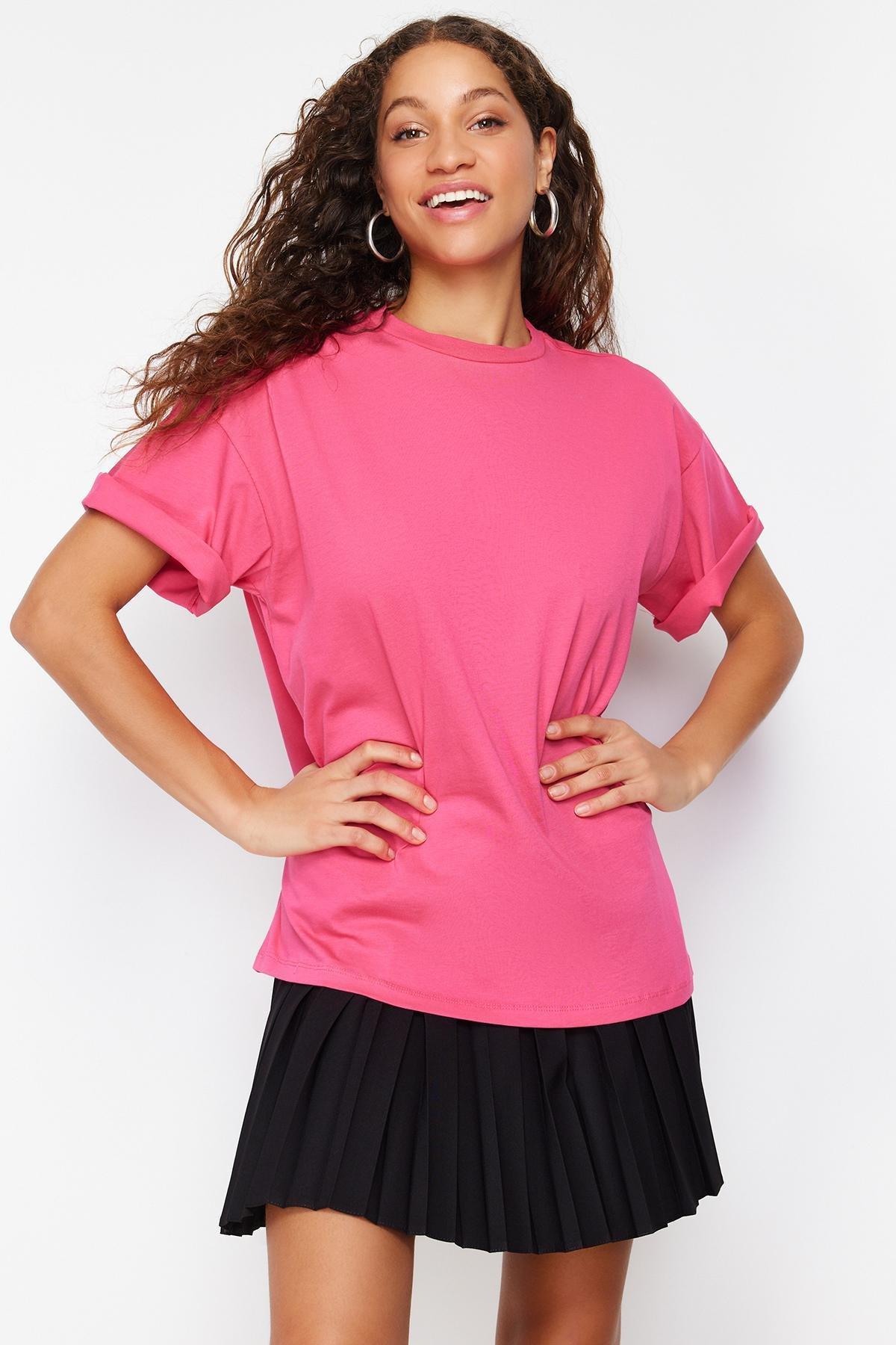 Trendyol - Pink Oversized T-Shirt