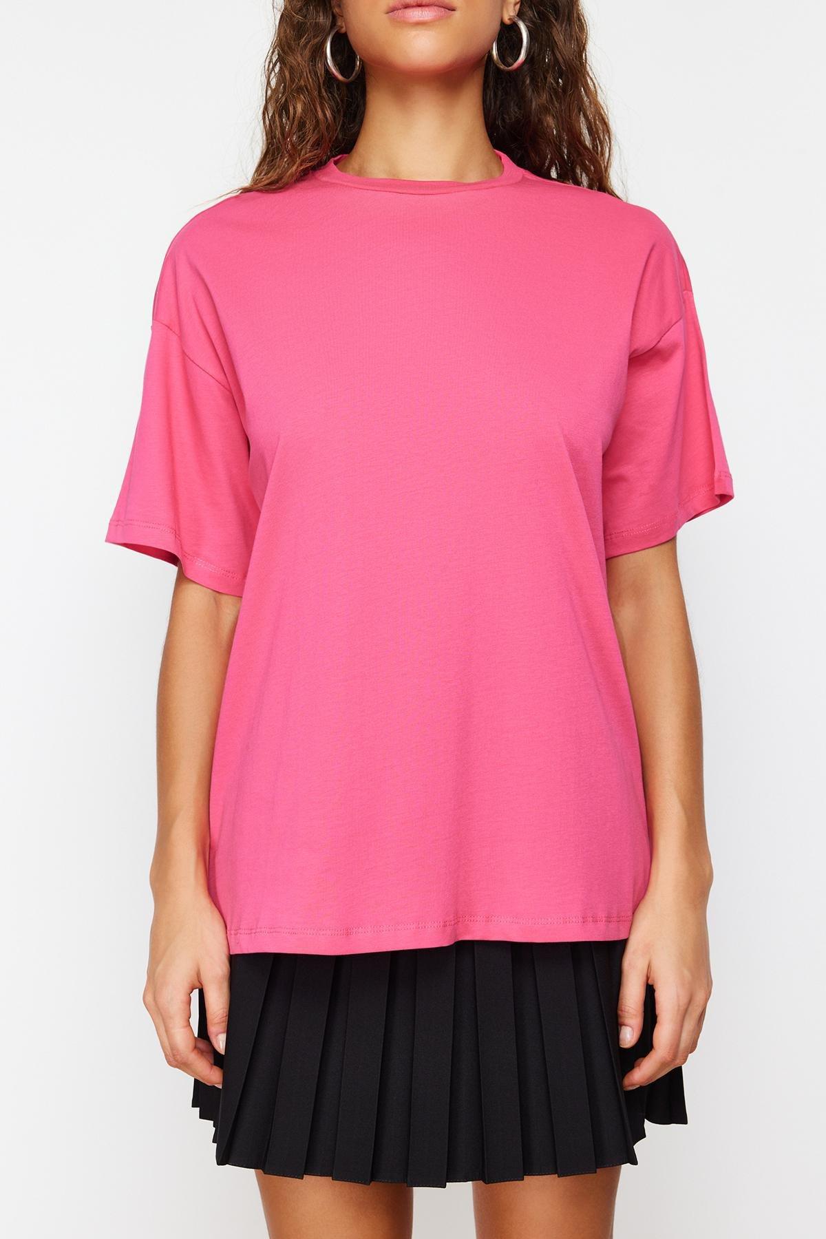 Trendyol - Pink Oversized T-Shirt