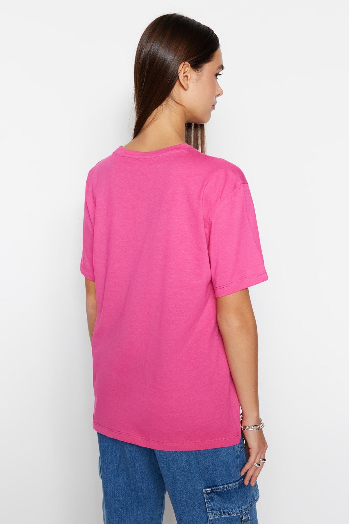 Trendyol - Pink Oversized T-Shirt