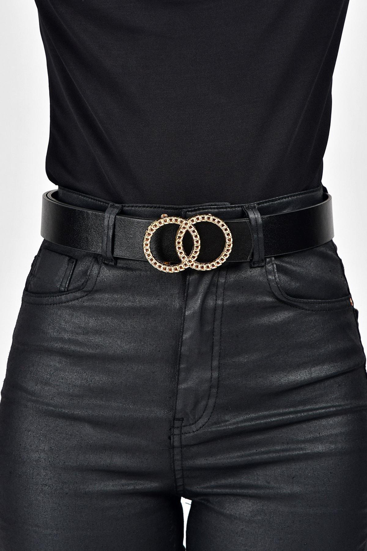 Black Casual Belt, , large image number 0