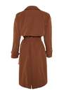 Trendyol - Brown Double Breasted Maxi Trench Coat