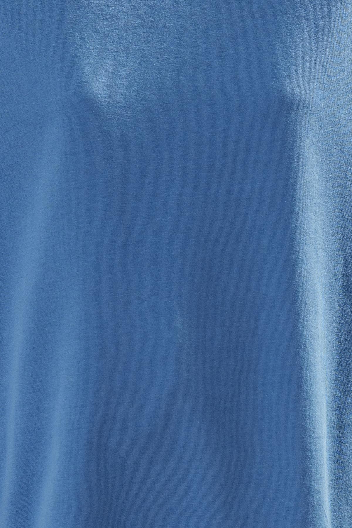 Blue Boat Neck Knitted T-Shirt, , large image number 3