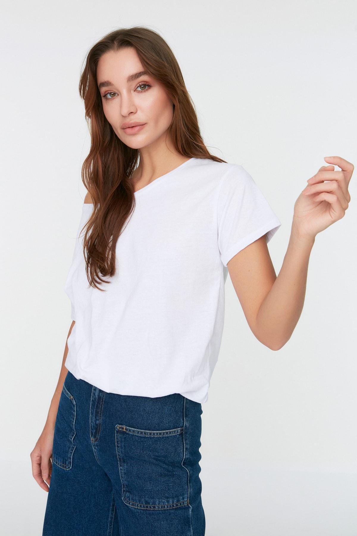 White Boyfriend T-Shirt, White, large image number 2