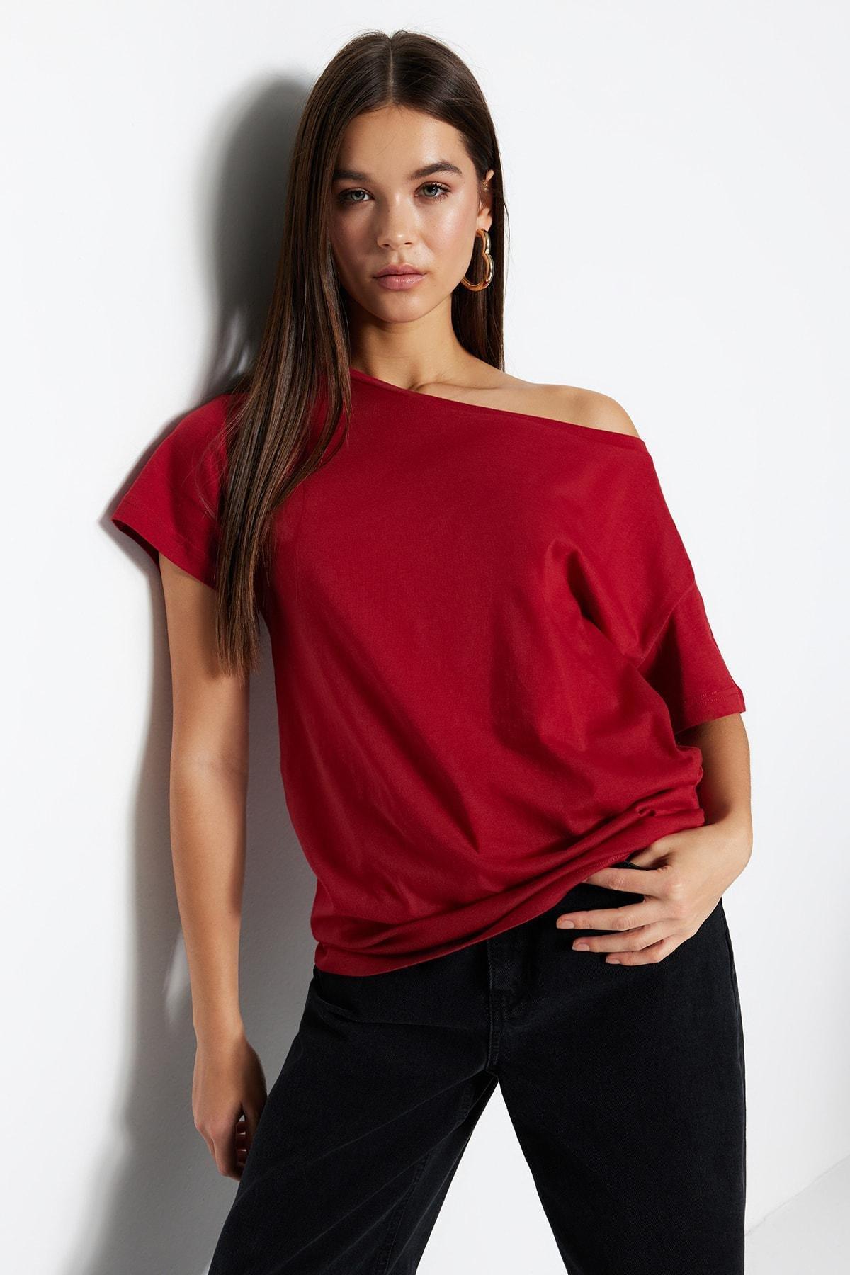 Red Boat Neck T-Shirt, , large image number 2