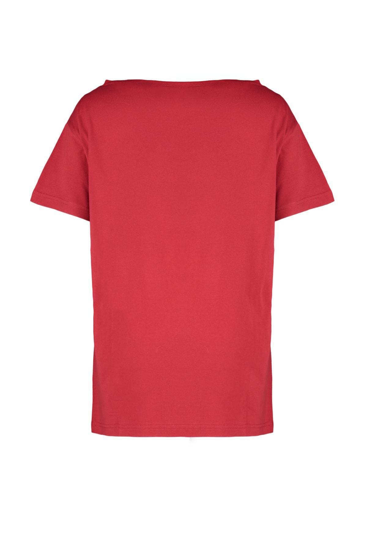 Red Boat Neck T-Shirt, , large image number 7
