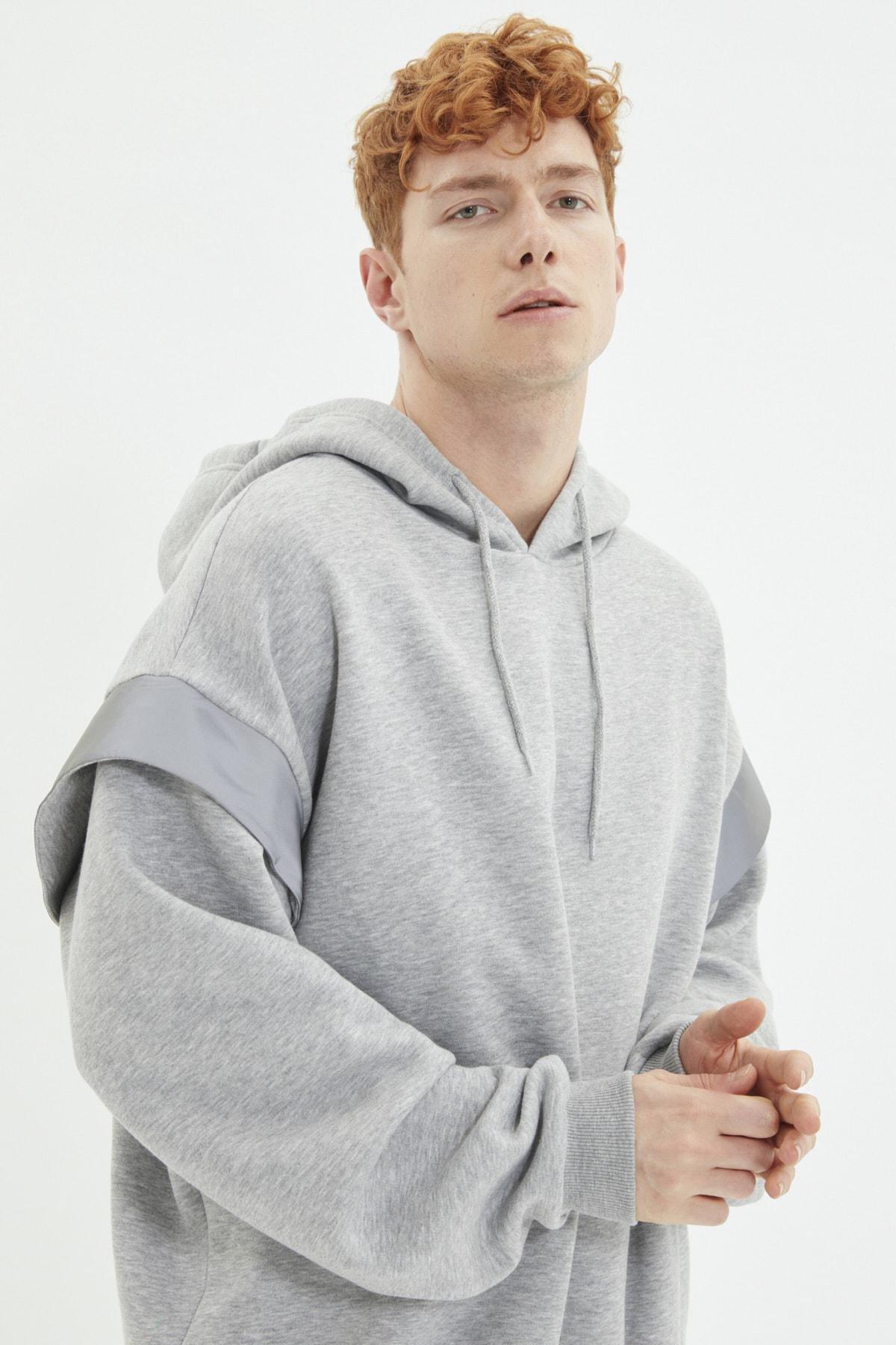 Grey Oversize Sweatshirt, , large image number 0