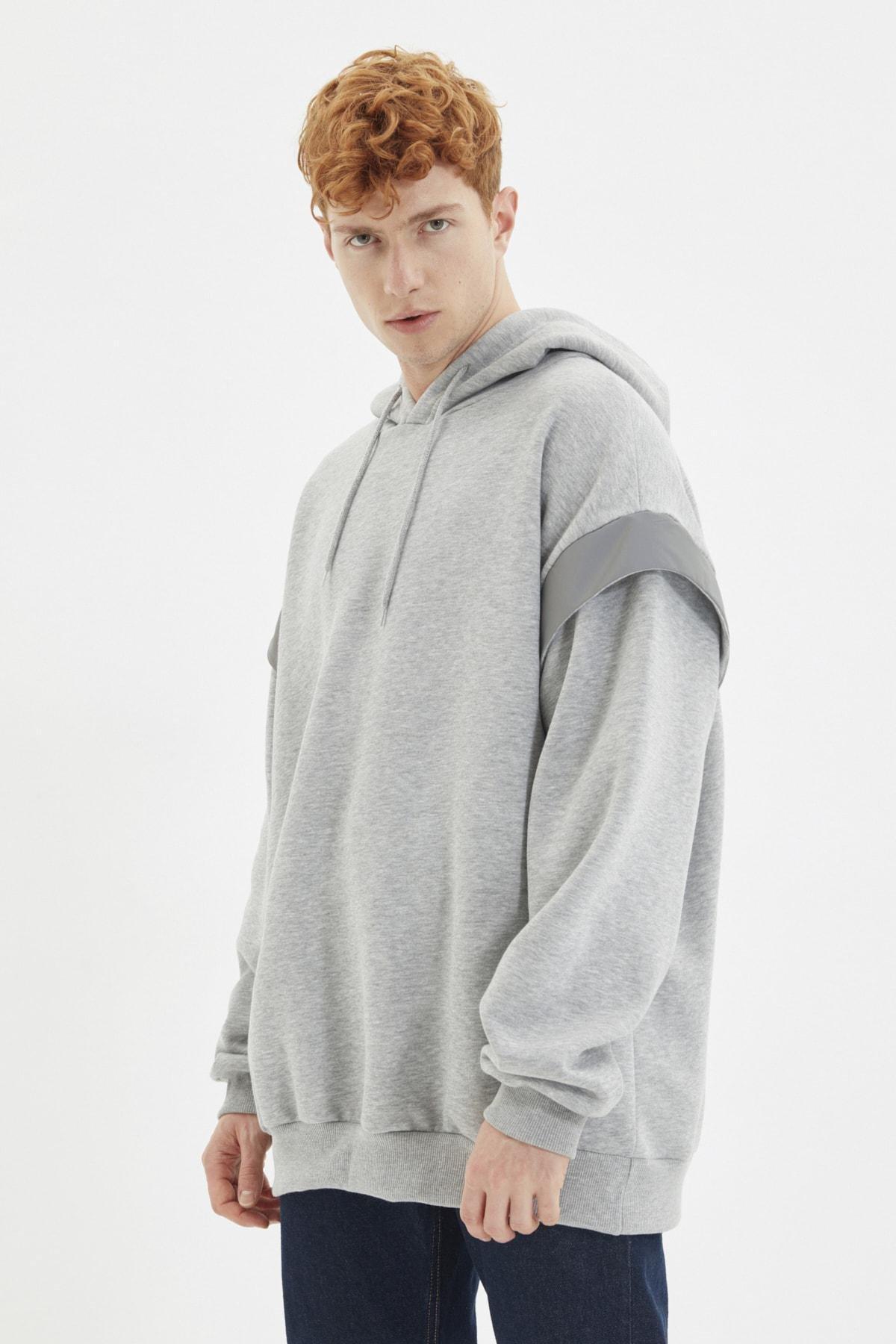 Grey Oversize Sweatshirt, , large image number 2