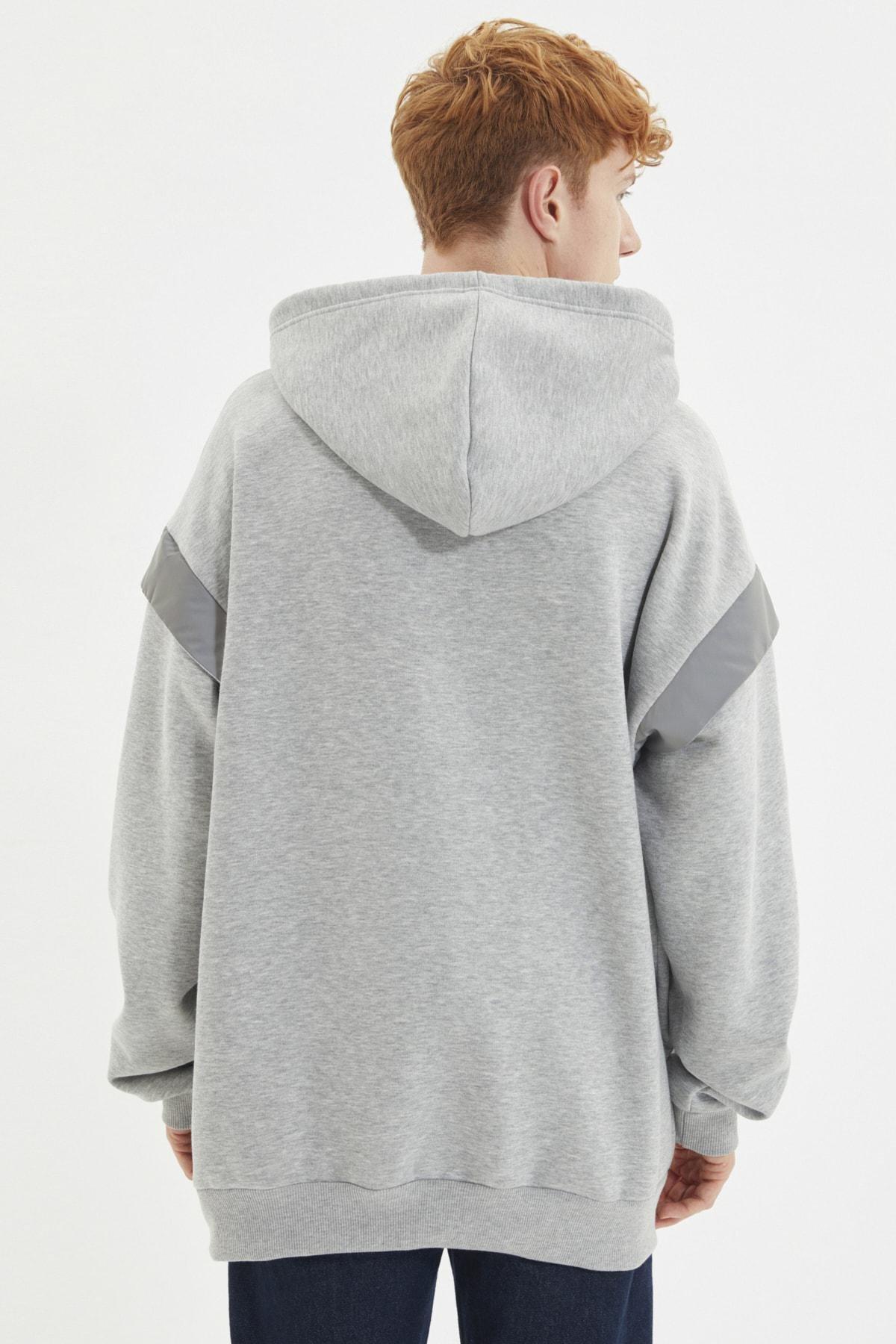 Grey Oversize Sweatshirt, , large image number 5