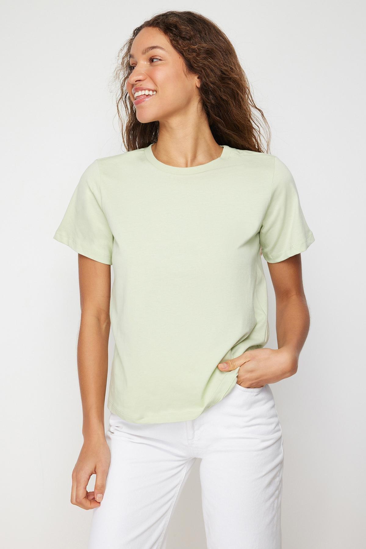 Green Crew Neck T-Shirt, Set Of 2, , large image number 3