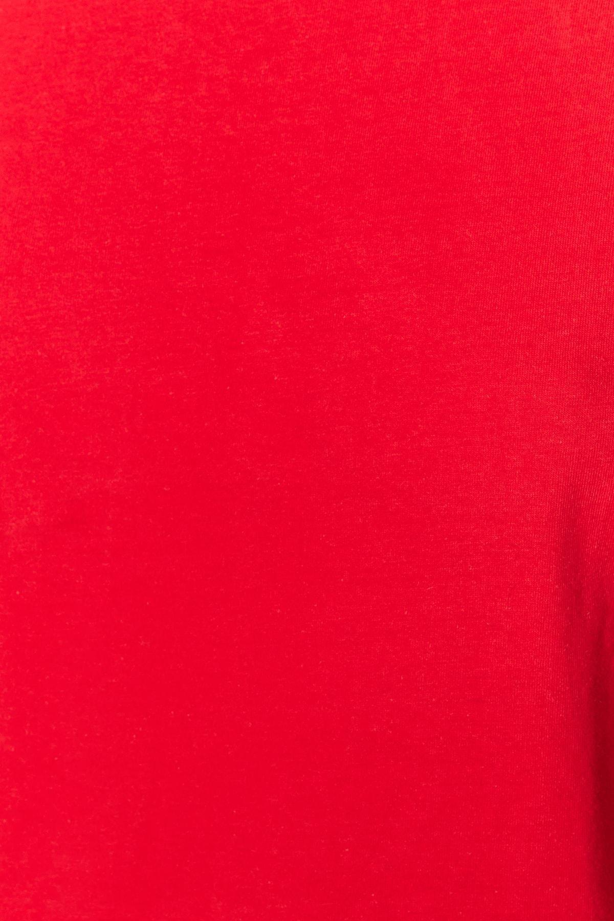 تيشيرت بفتحة رقبة مستديرة، مجموعة من قطعتين، أحمر, Red, large image number 7