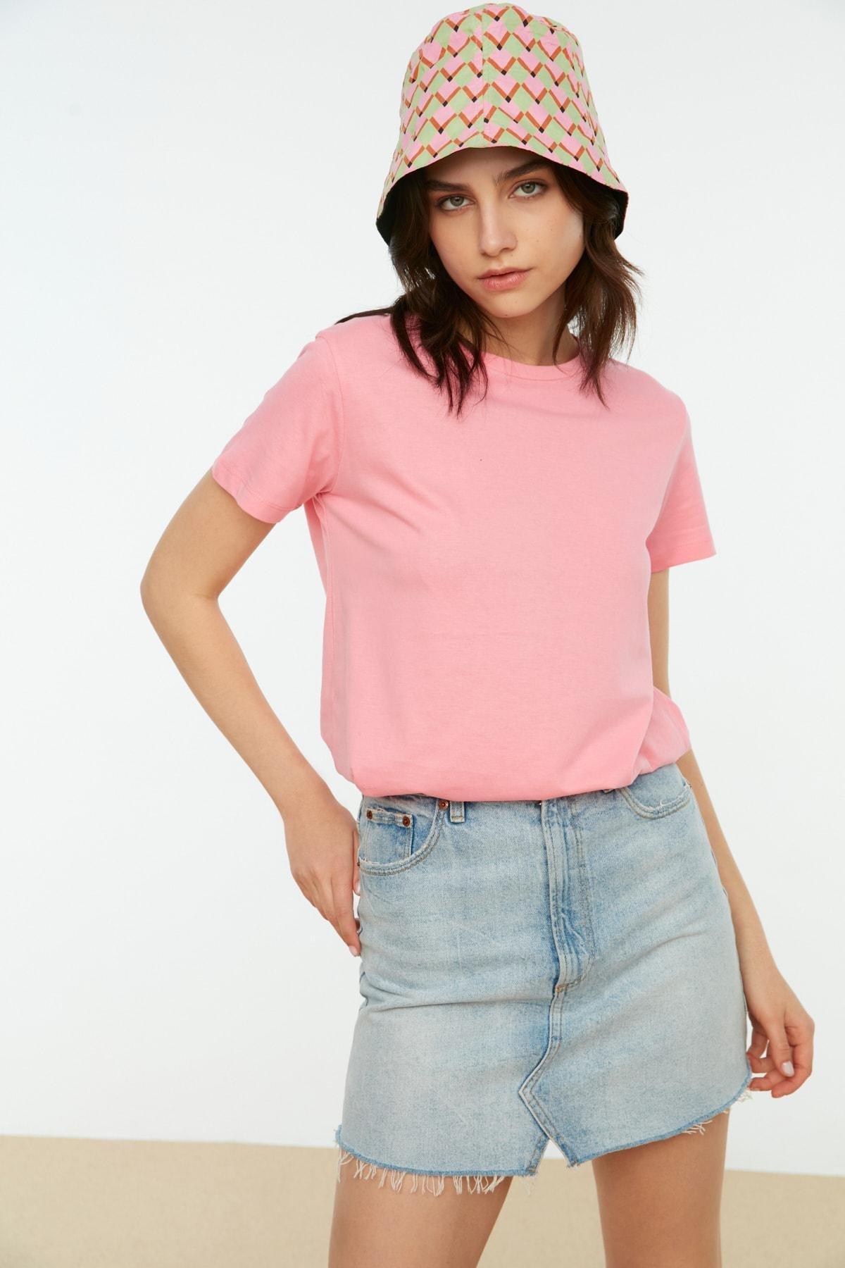 Multicolour Crew Neck T-Shirt Set Of 2, Pink, large image number 4