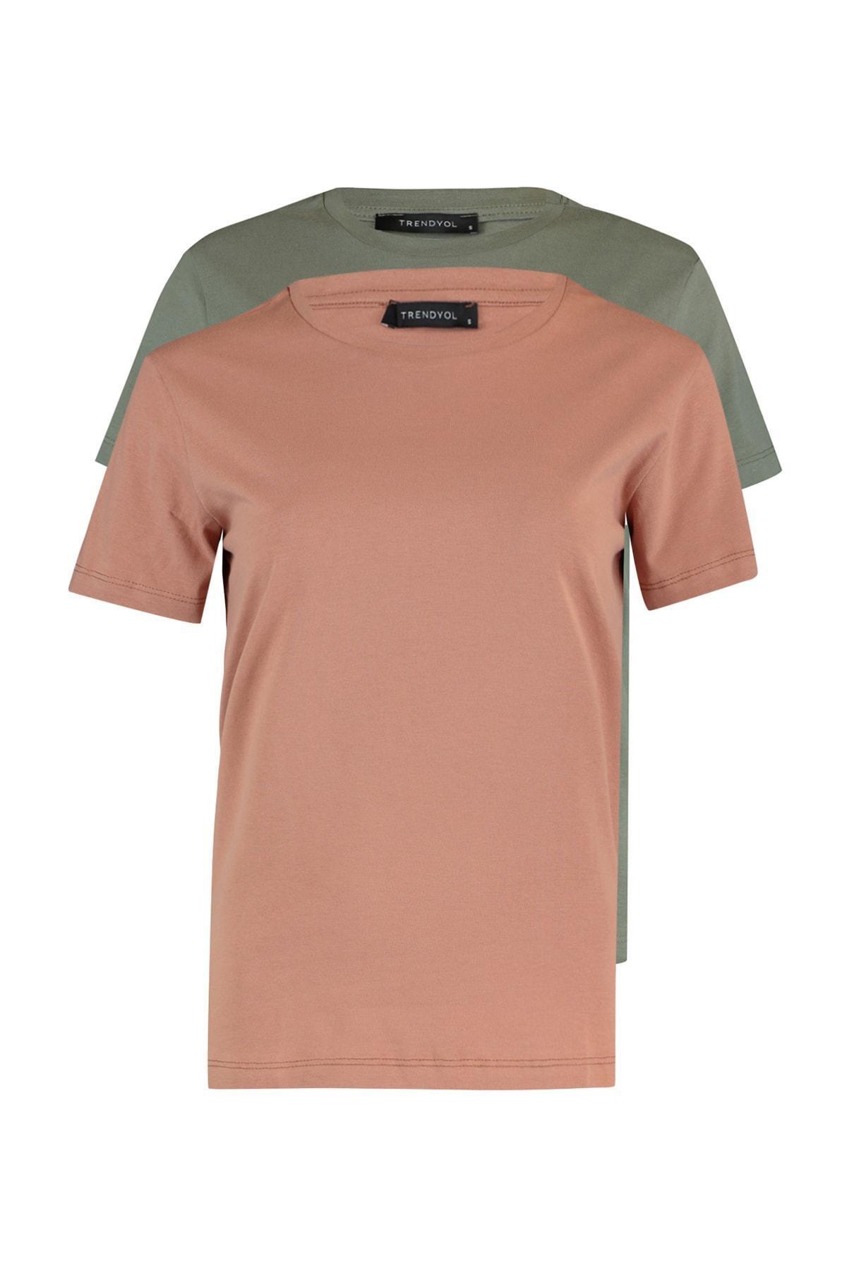 Multicolour Crew Neck T-Shirt, Set Of 2, , large image number 1