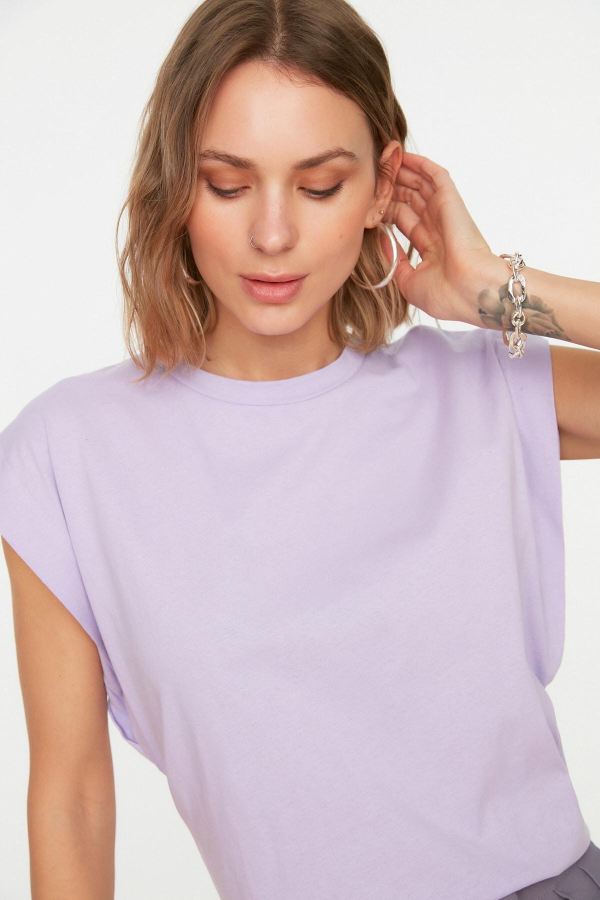 Purple Crew Neck T-Shirt, , large image number 0