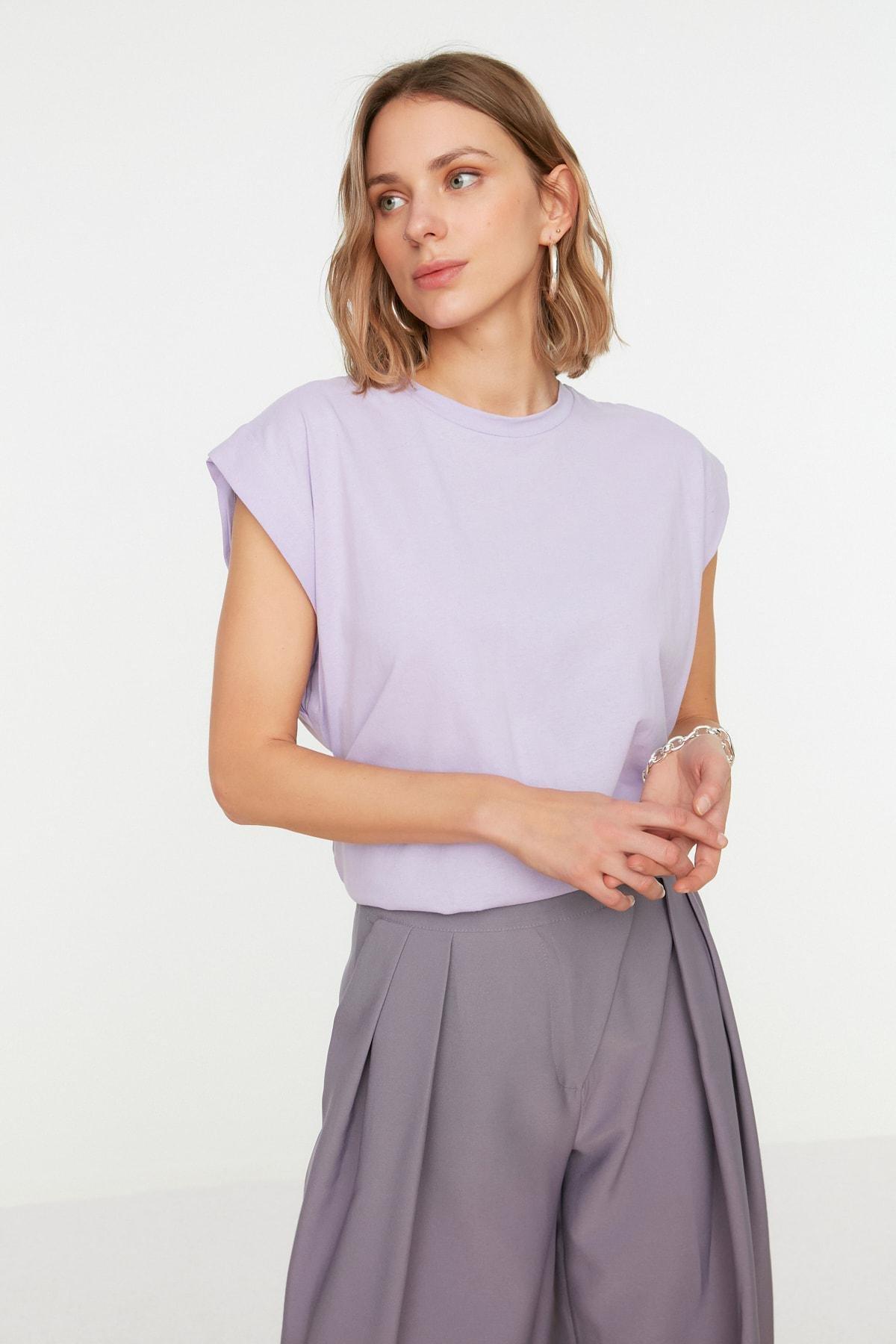 Purple Crew Neck T-Shirt, , large image number 1