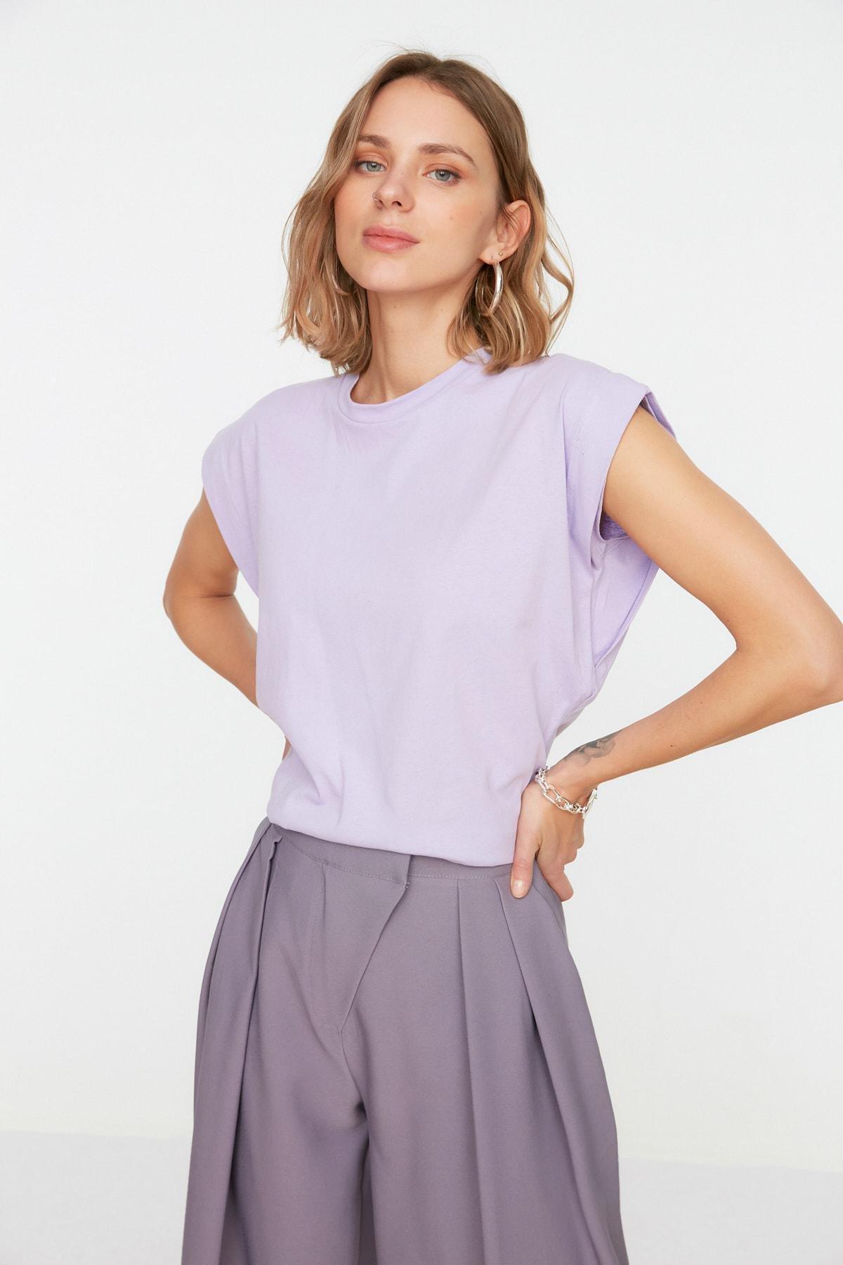 Purple Crew Neck T-Shirt, , large image number 2