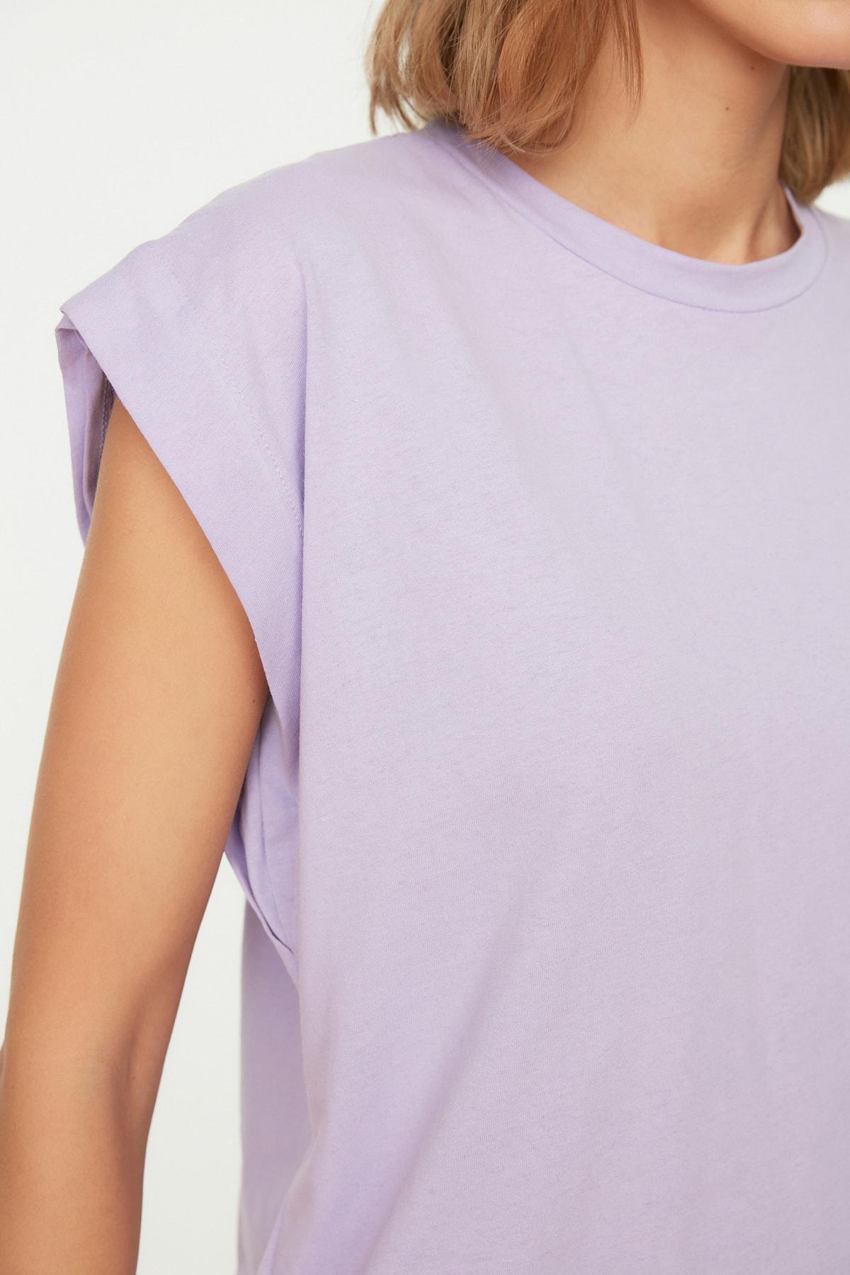 Purple Crew Neck T-Shirt, , large image number 3