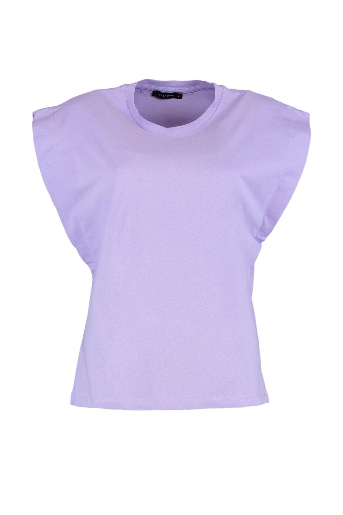 Purple Crew Neck T-Shirt, , large image number 5