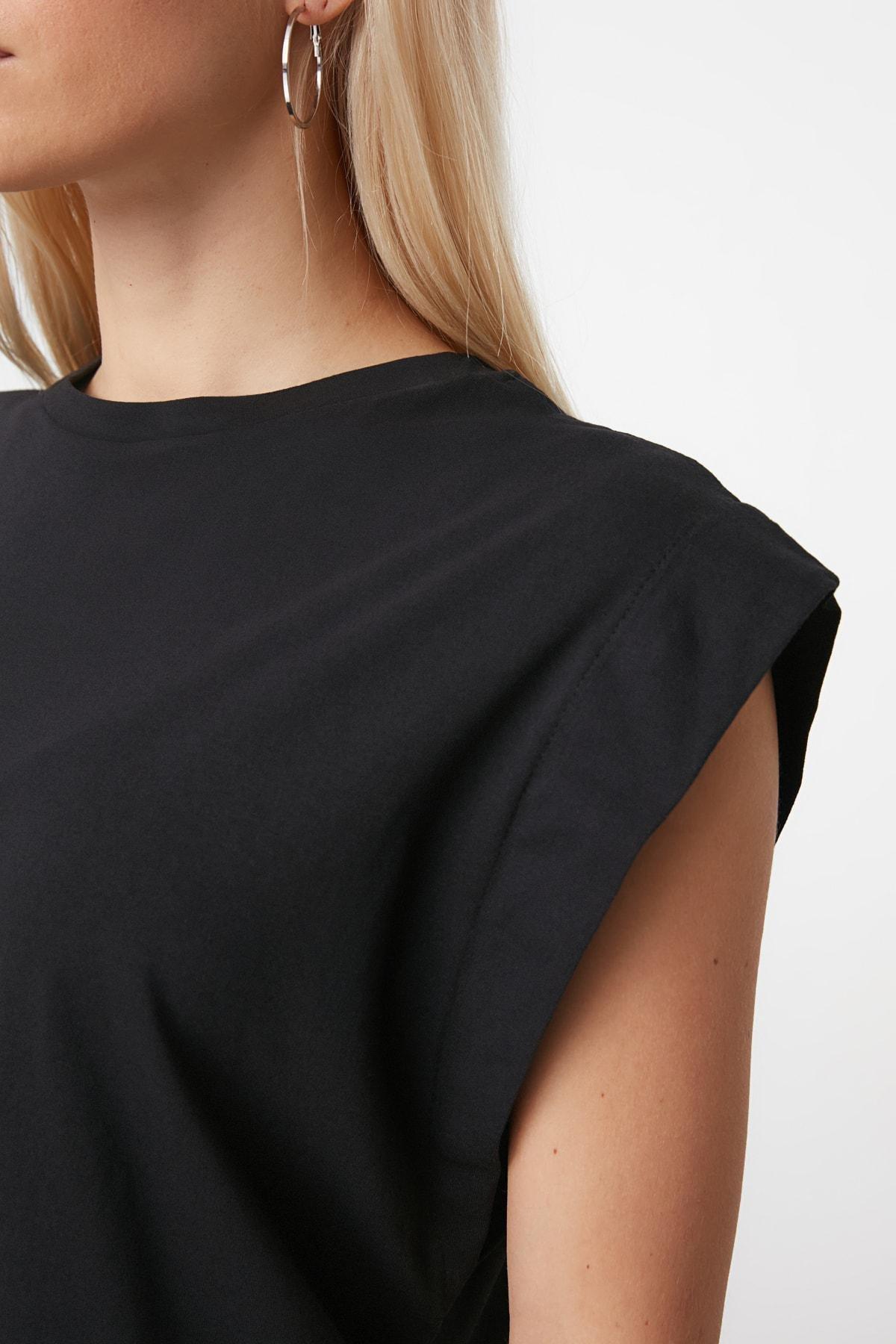 Black Crew Neck Tshirt, , large image number 4
