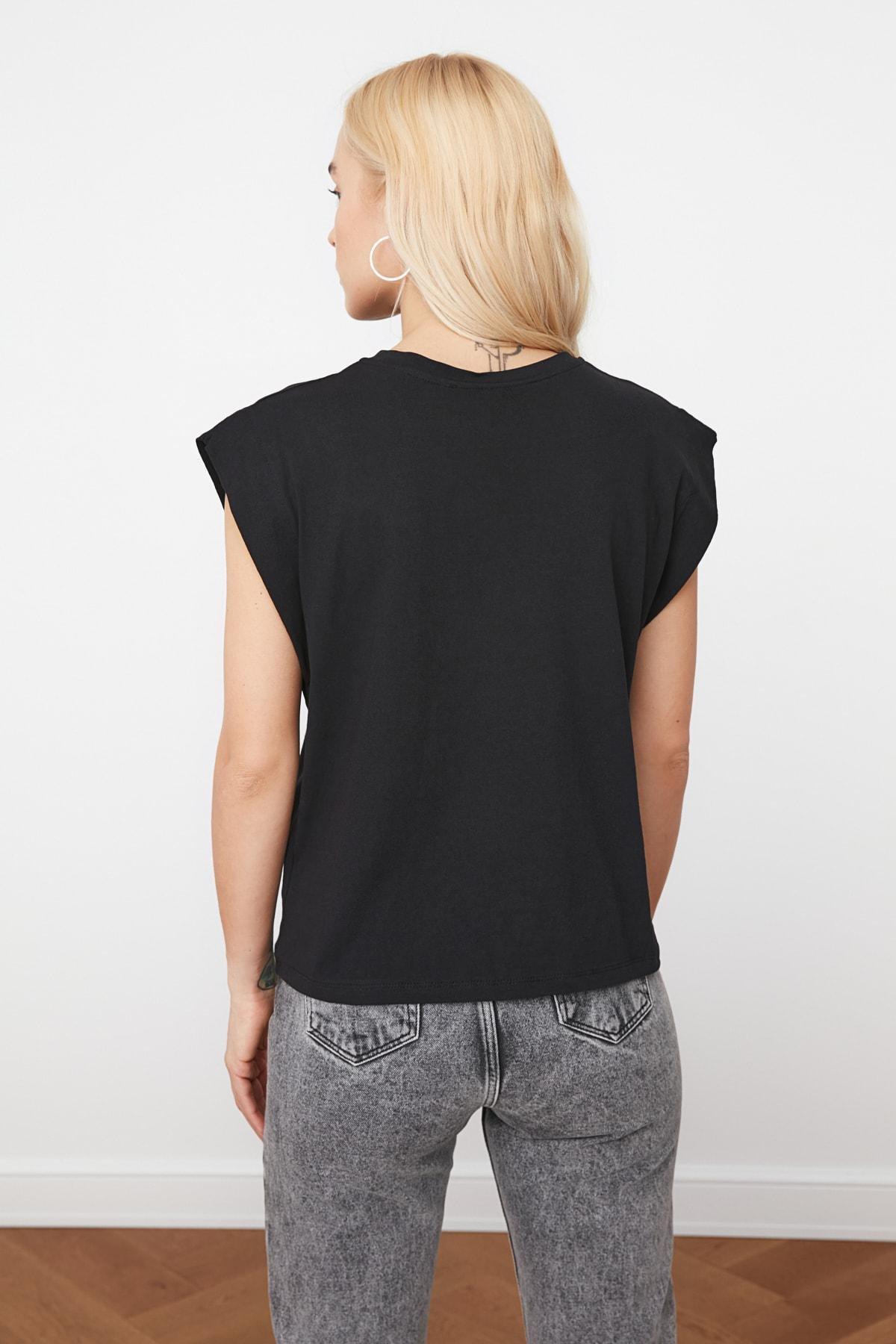 Black Crew Neck Tshirt, , large image number 5