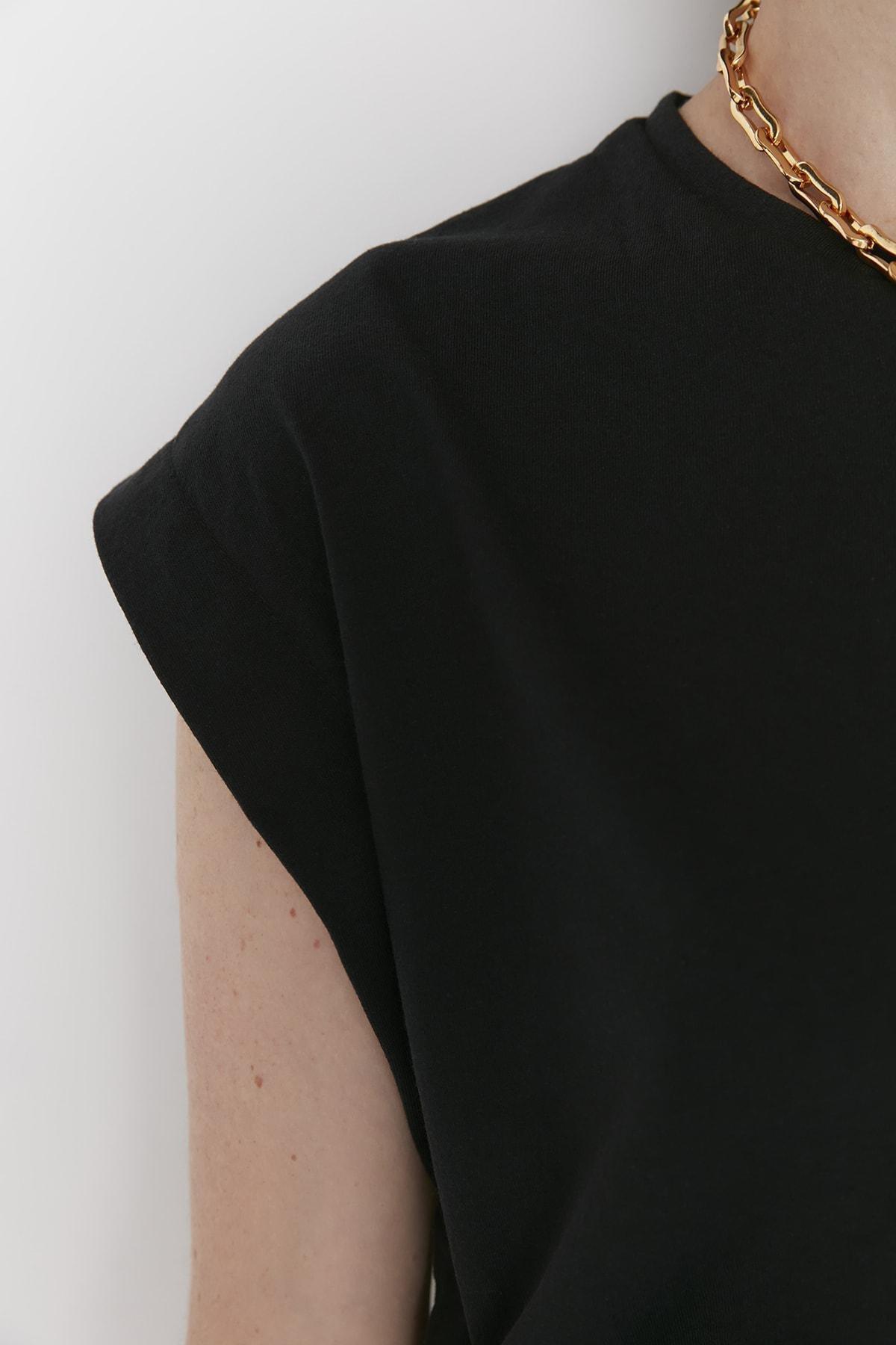 Black Crew Neck Tshirt, , large image number 8