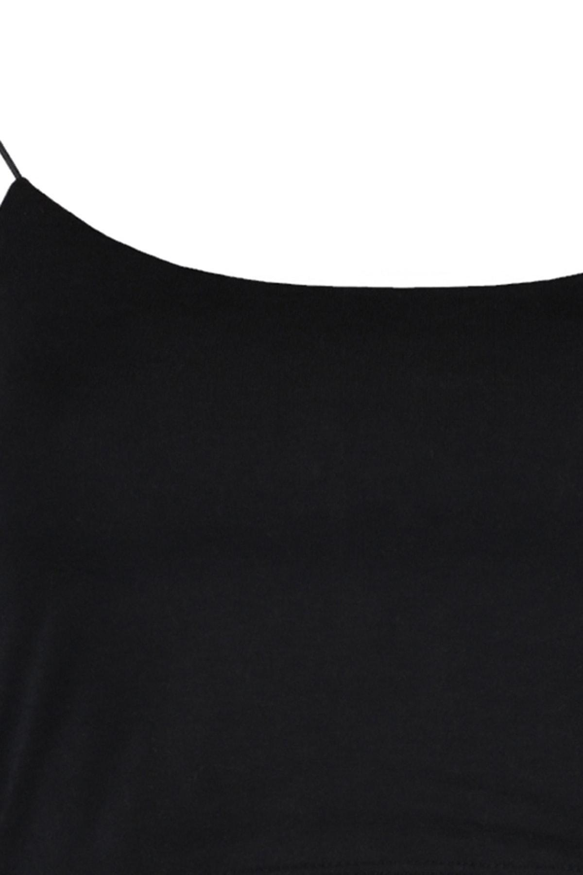 Black Slim Scoop Neck Camisole, , large image number 5