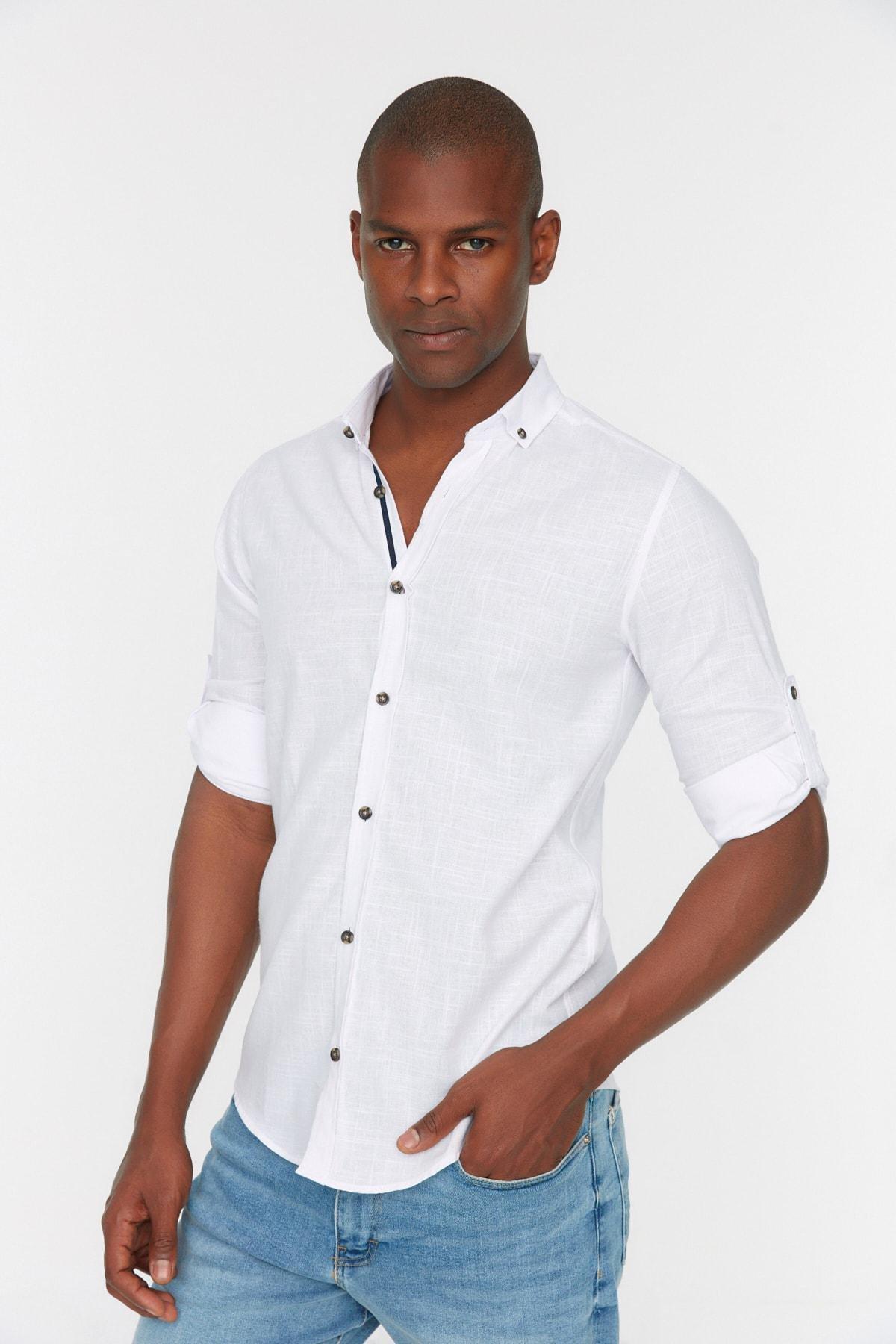 White Slim Shirt, , large image number 0