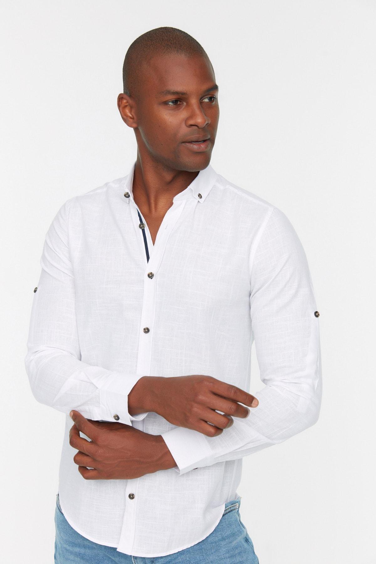 Trendyol - White Slim Shirt