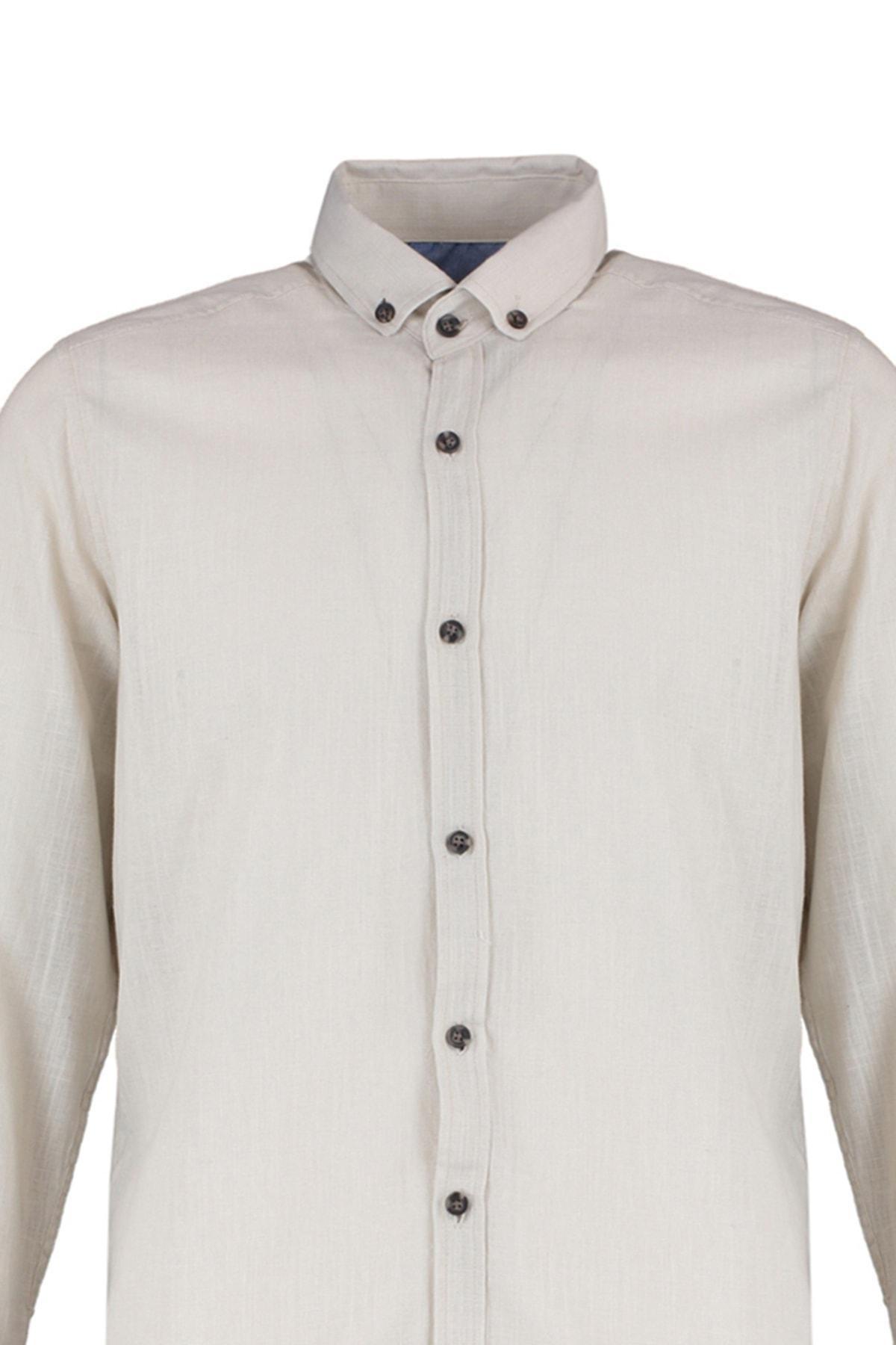 Grey Button Placket Slim Shirt, , large image number 13