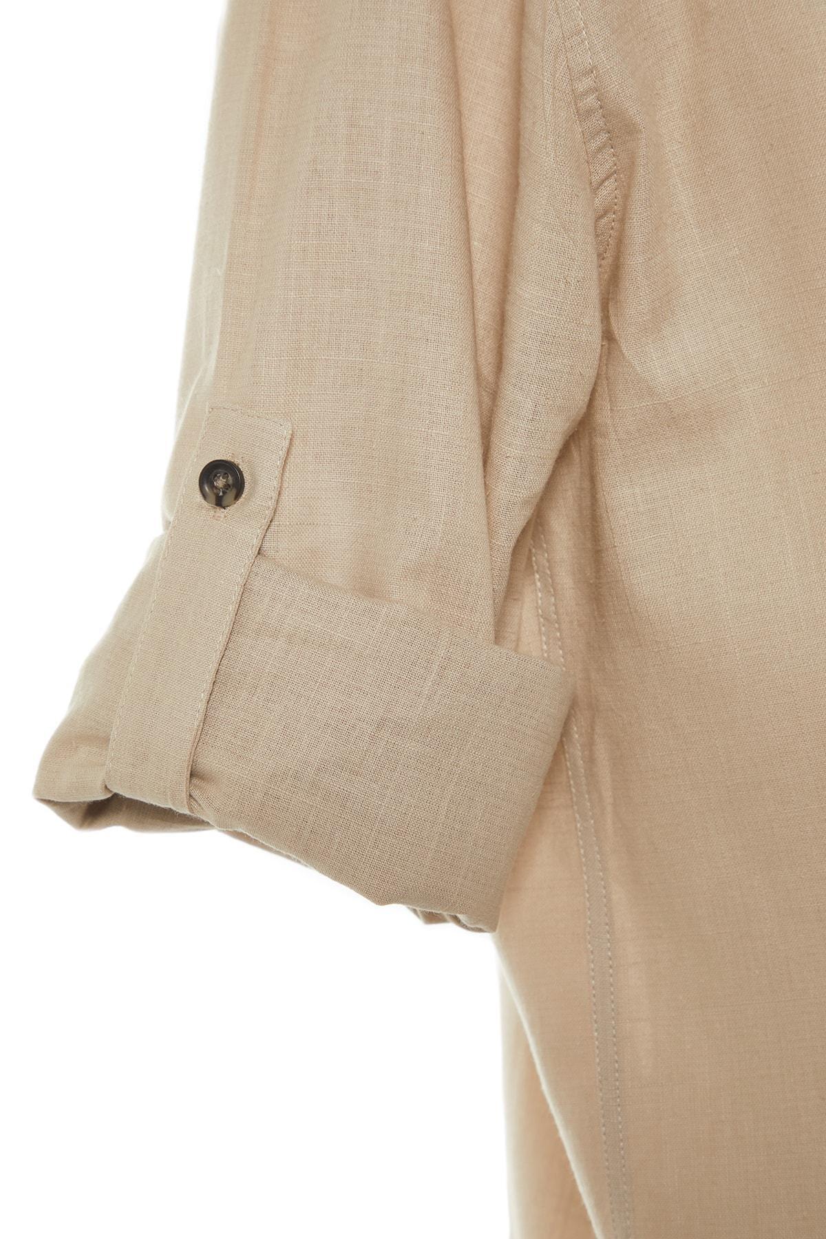 Grey Button Placket Slim Shirt, , large image number 14