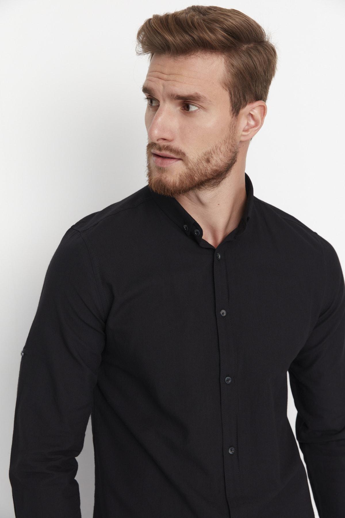 Trendyol - Black Slim Shirt