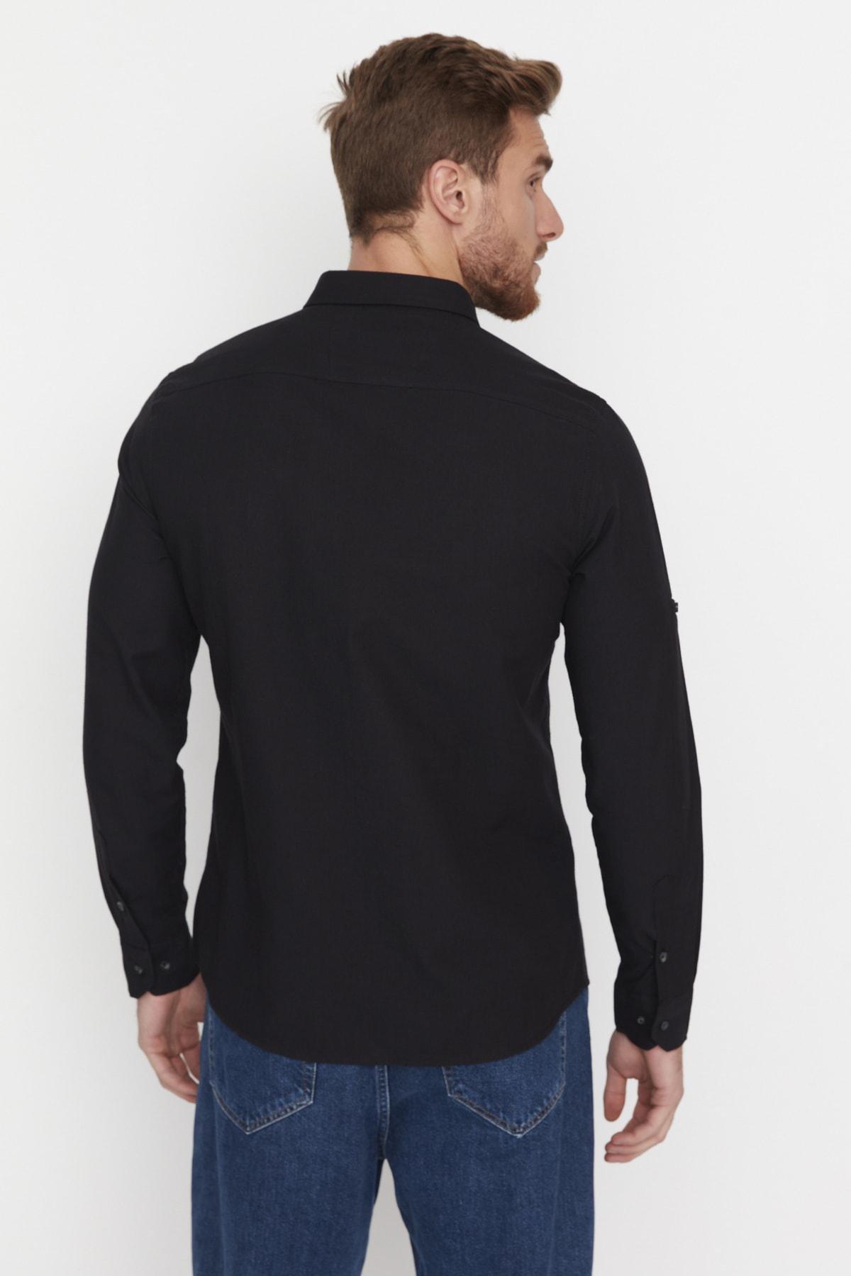 Black Slim Shirt, , large image number 4