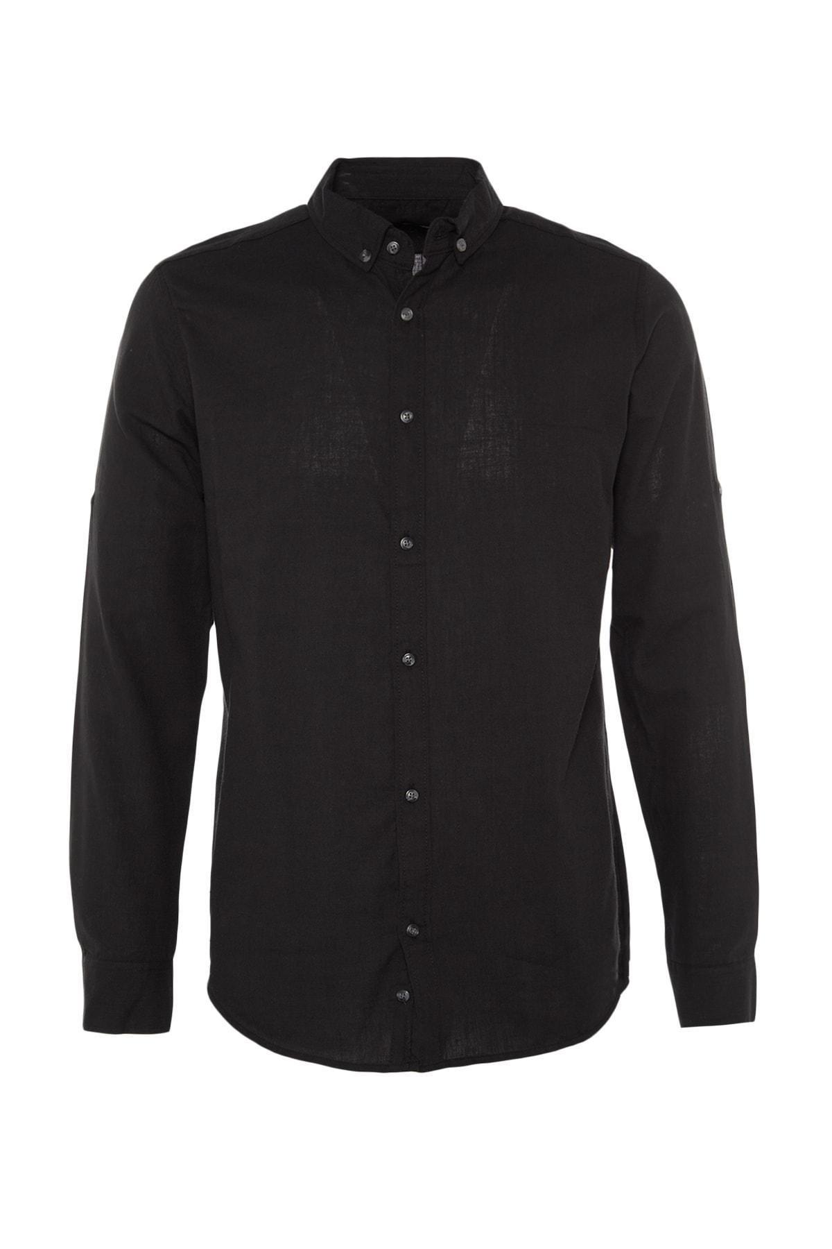 Black Slim Shirt, , large image number 5