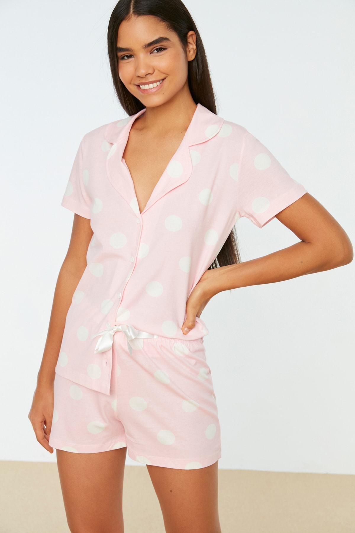 Pink Polka Dot Pajama Set, , large image number 0