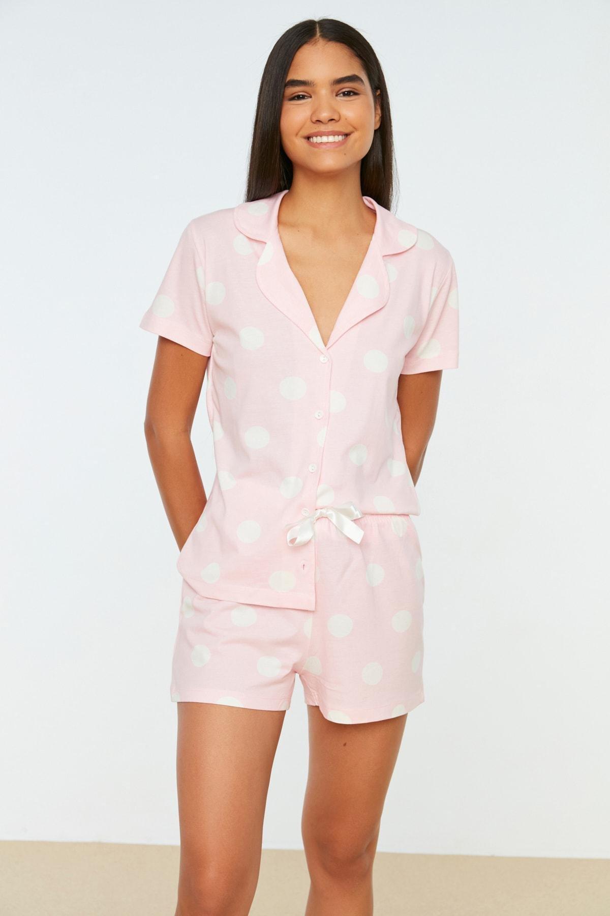 Pink Polka Dot Pajama Set, , large image number 1