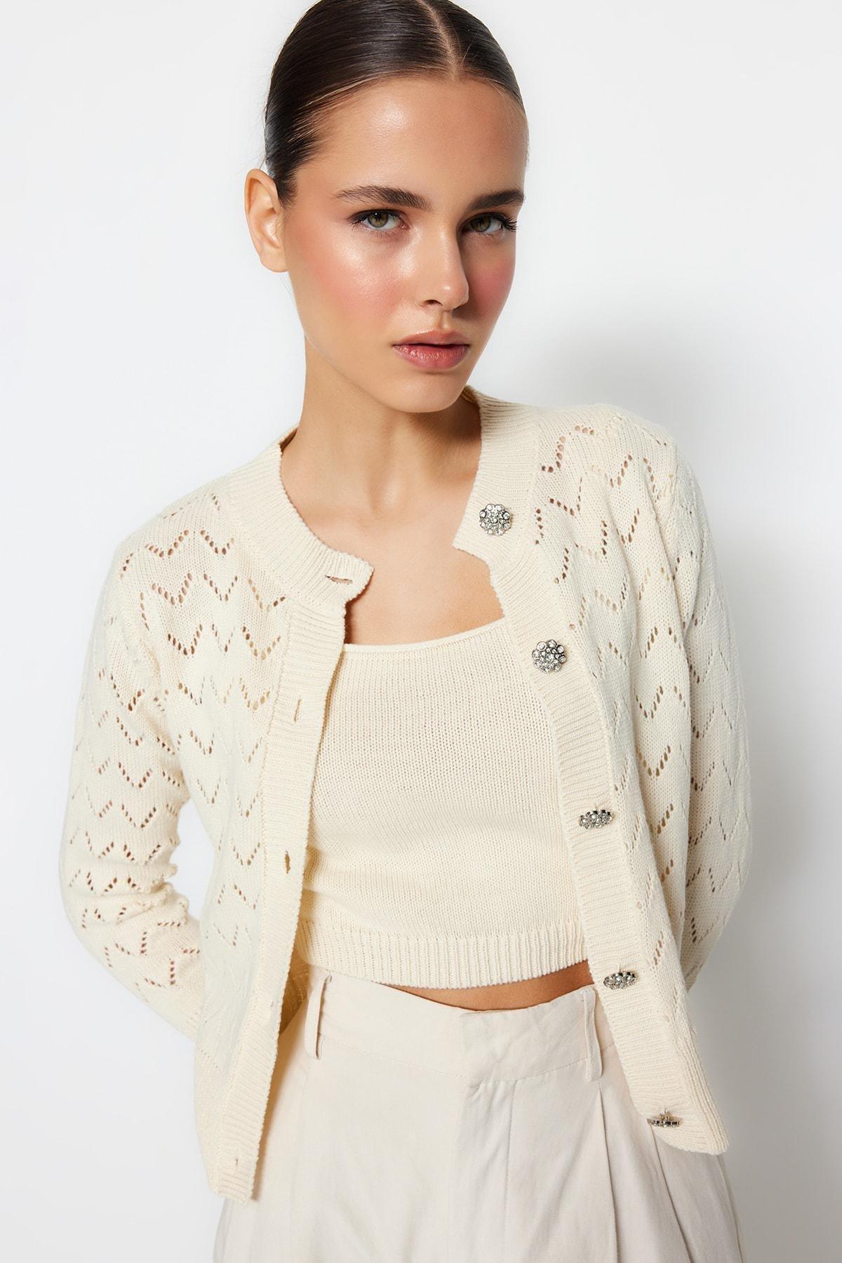 White Knitted Co-Ord Set, , large image number 0