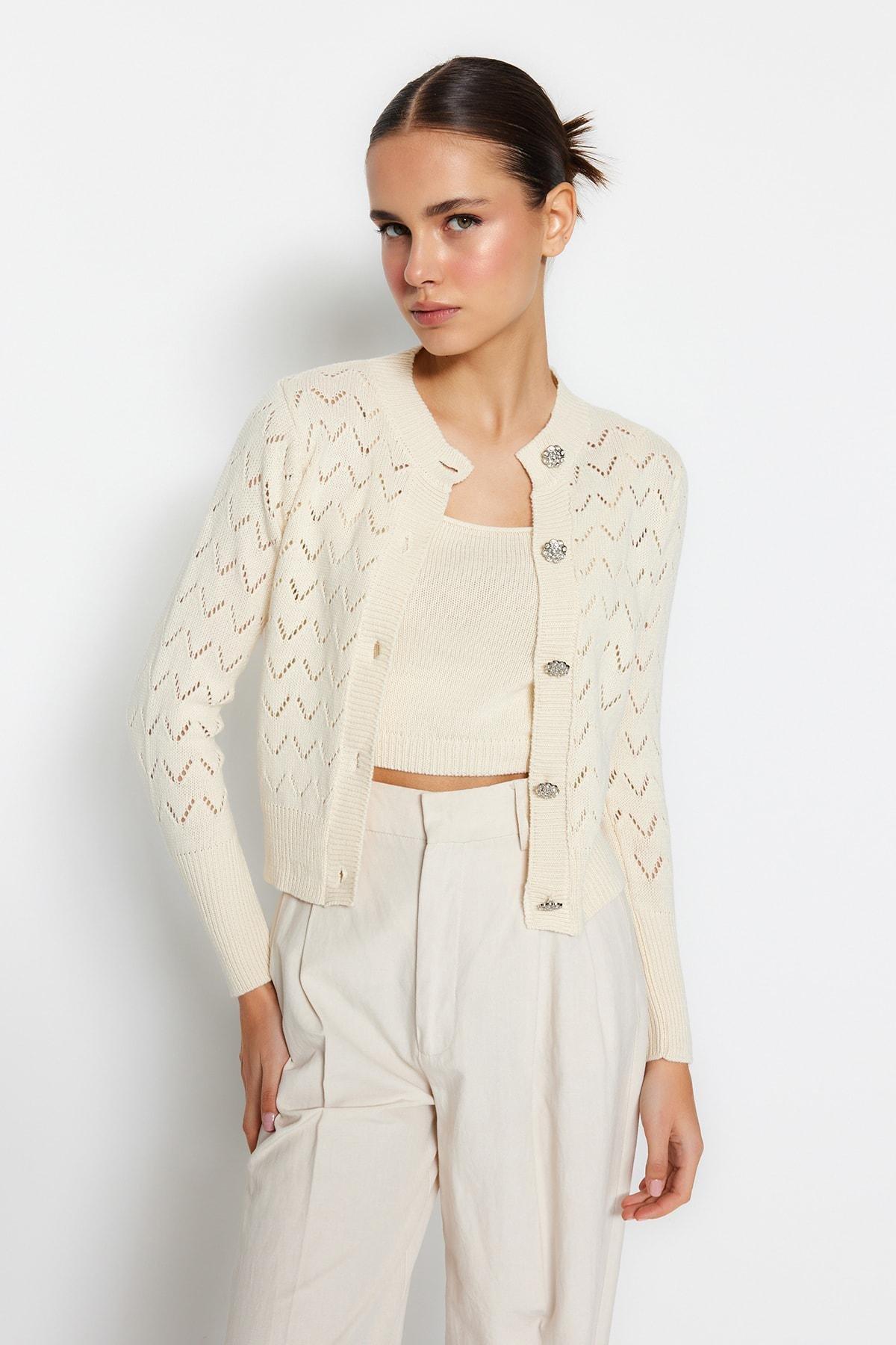White Knitted Co-Ord Set, , large image number 1