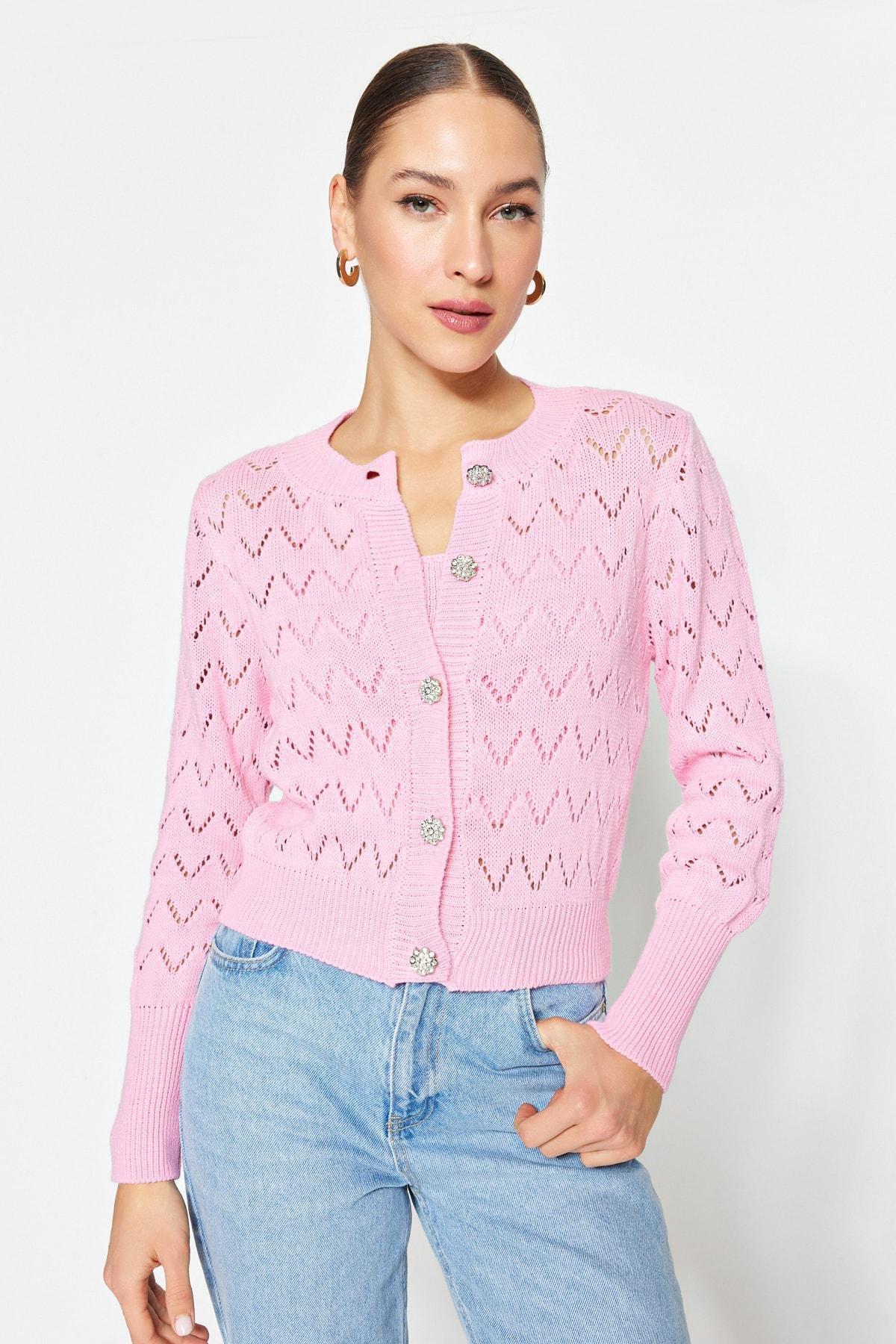 Pink Fit Cardigan, , large image number 1