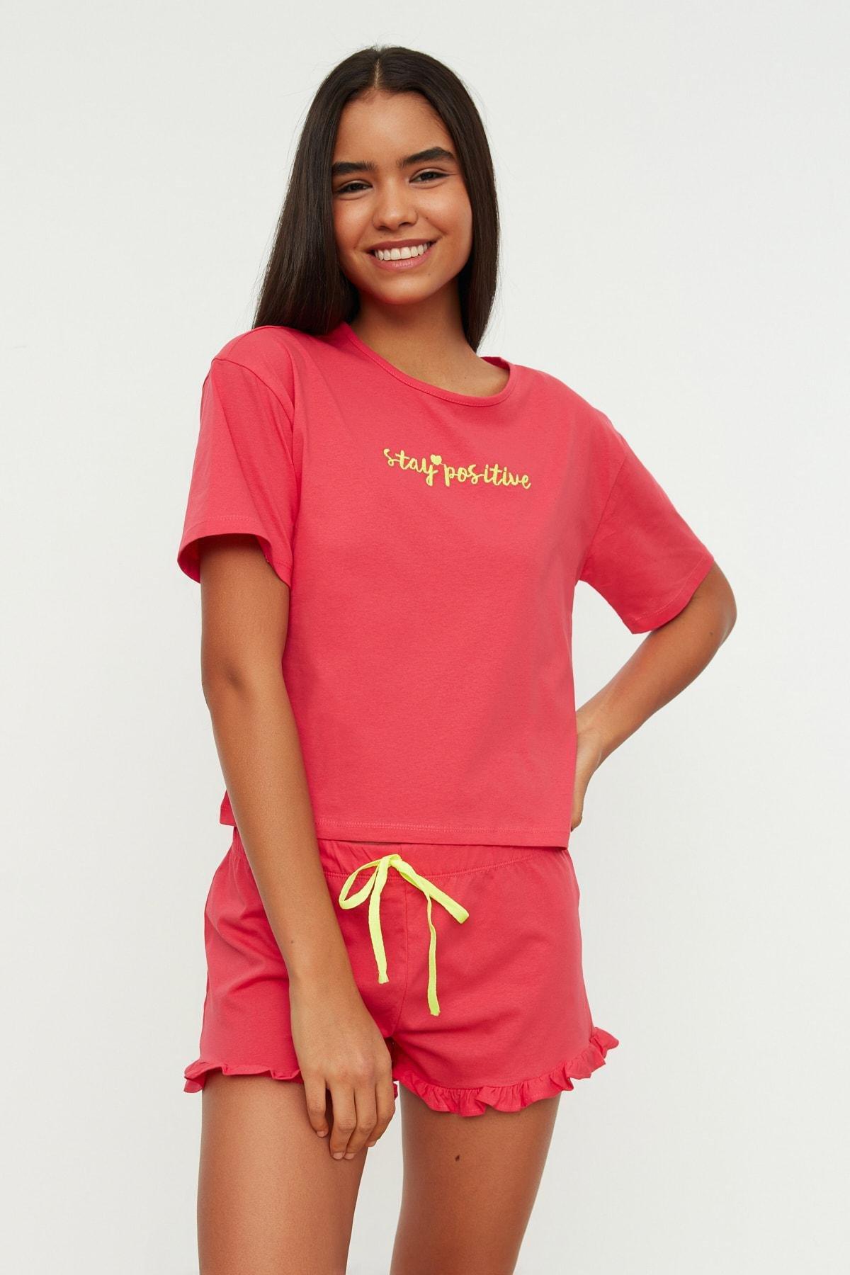 Pink Plain Pajama Set, , large image number 0