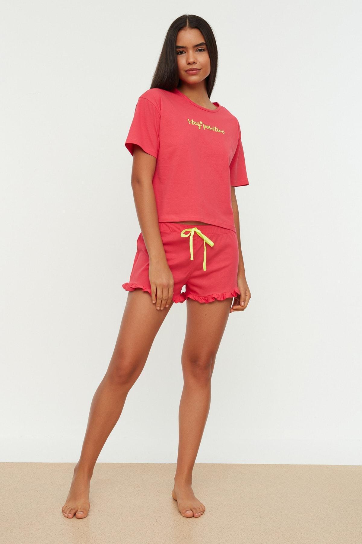 Pink Plain Pajama Set, , large image number 1