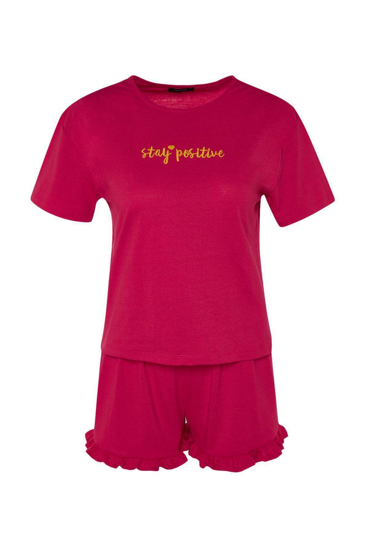 Pink Plain Pajama Set, , large image number 6