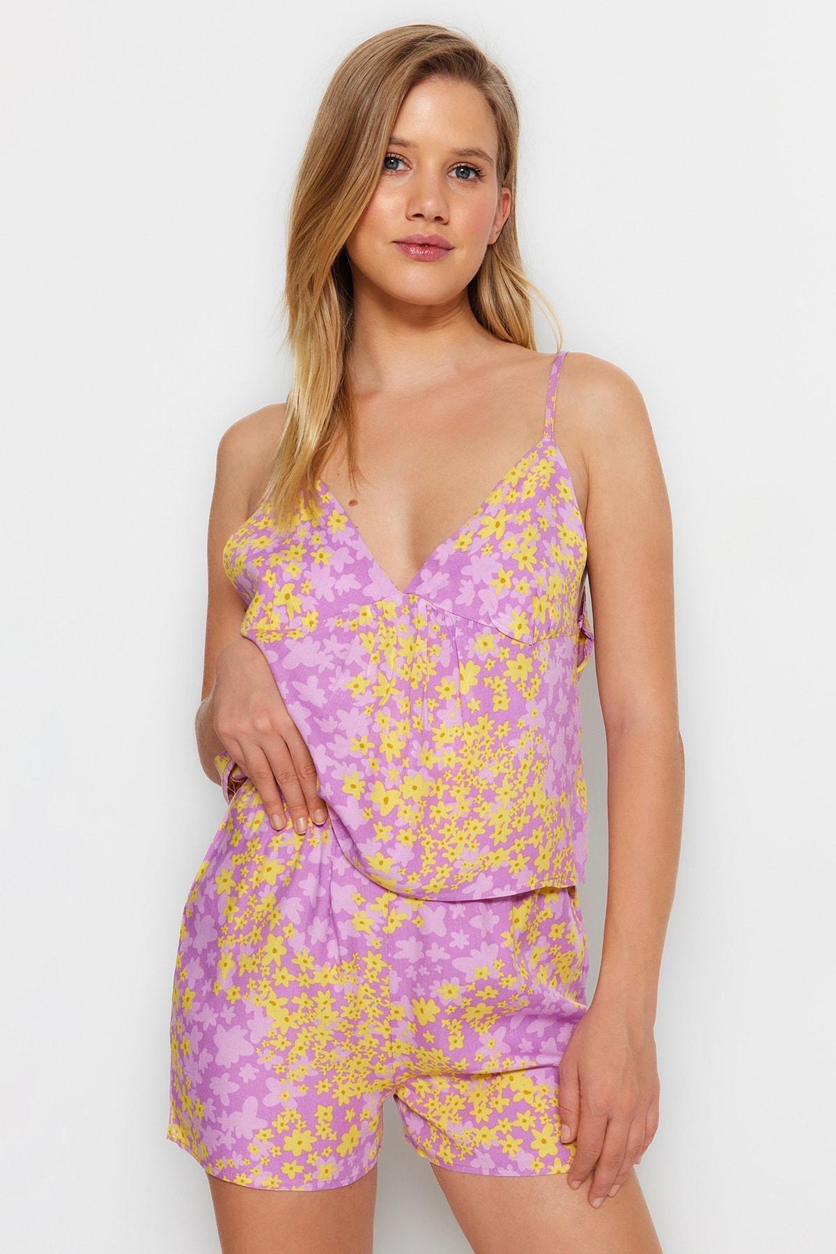 Multicolour Floral Pajama Set, , large image number 1