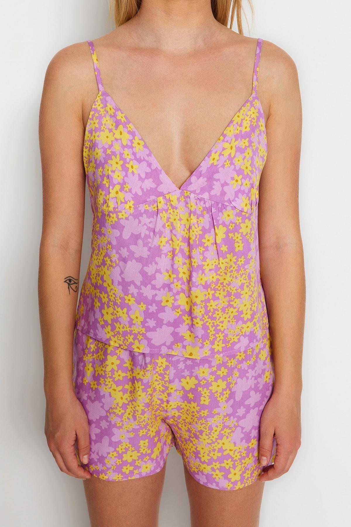 Multicolour Floral Pajama Set, , large image number 3