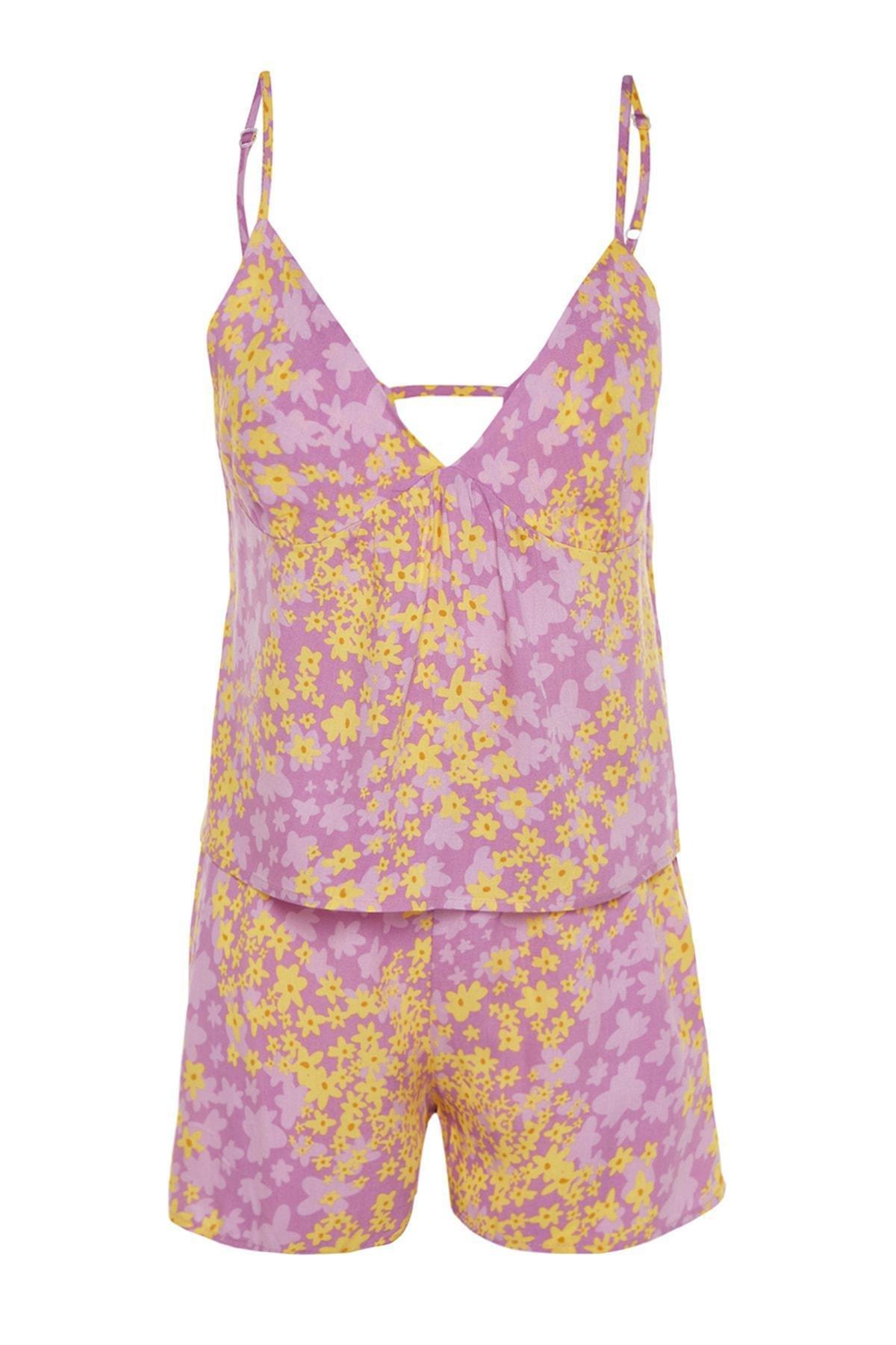 Multicolour Floral Pajama Set, , large image number 6