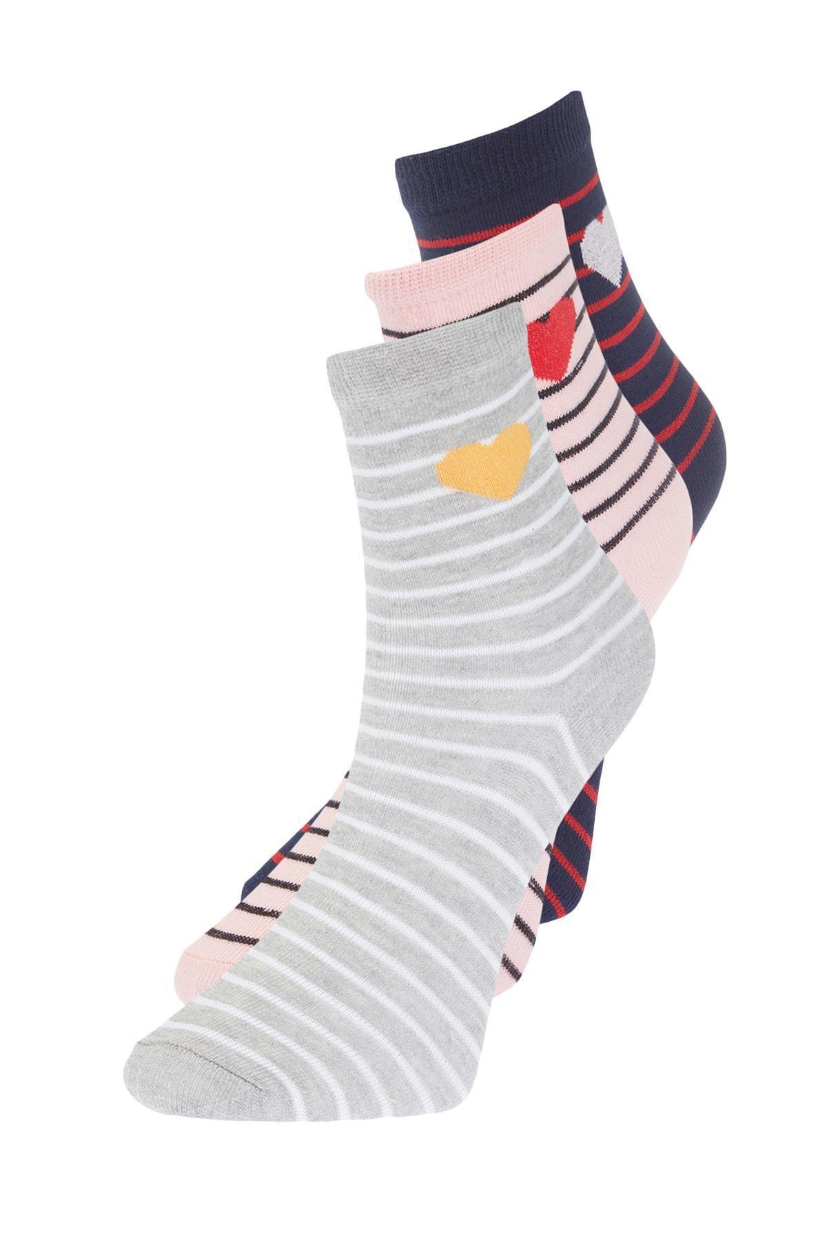 Multicolour Socks, Set Of 3, , large image number 0